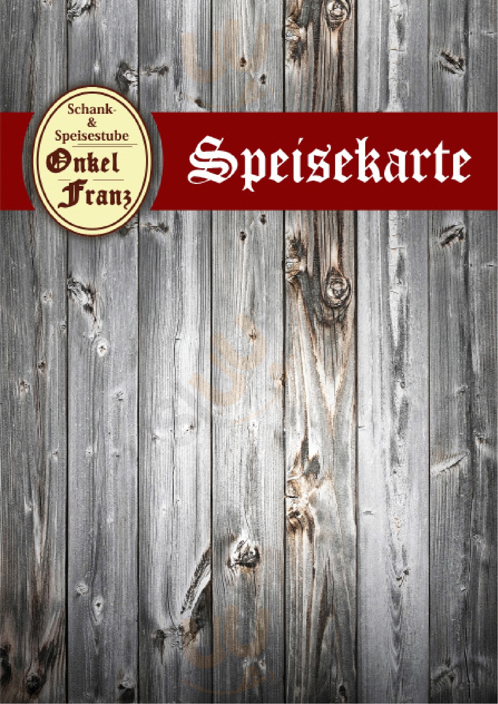 Schank- Und Speisestube Onkel Franz Chemnitz Menu - 1
