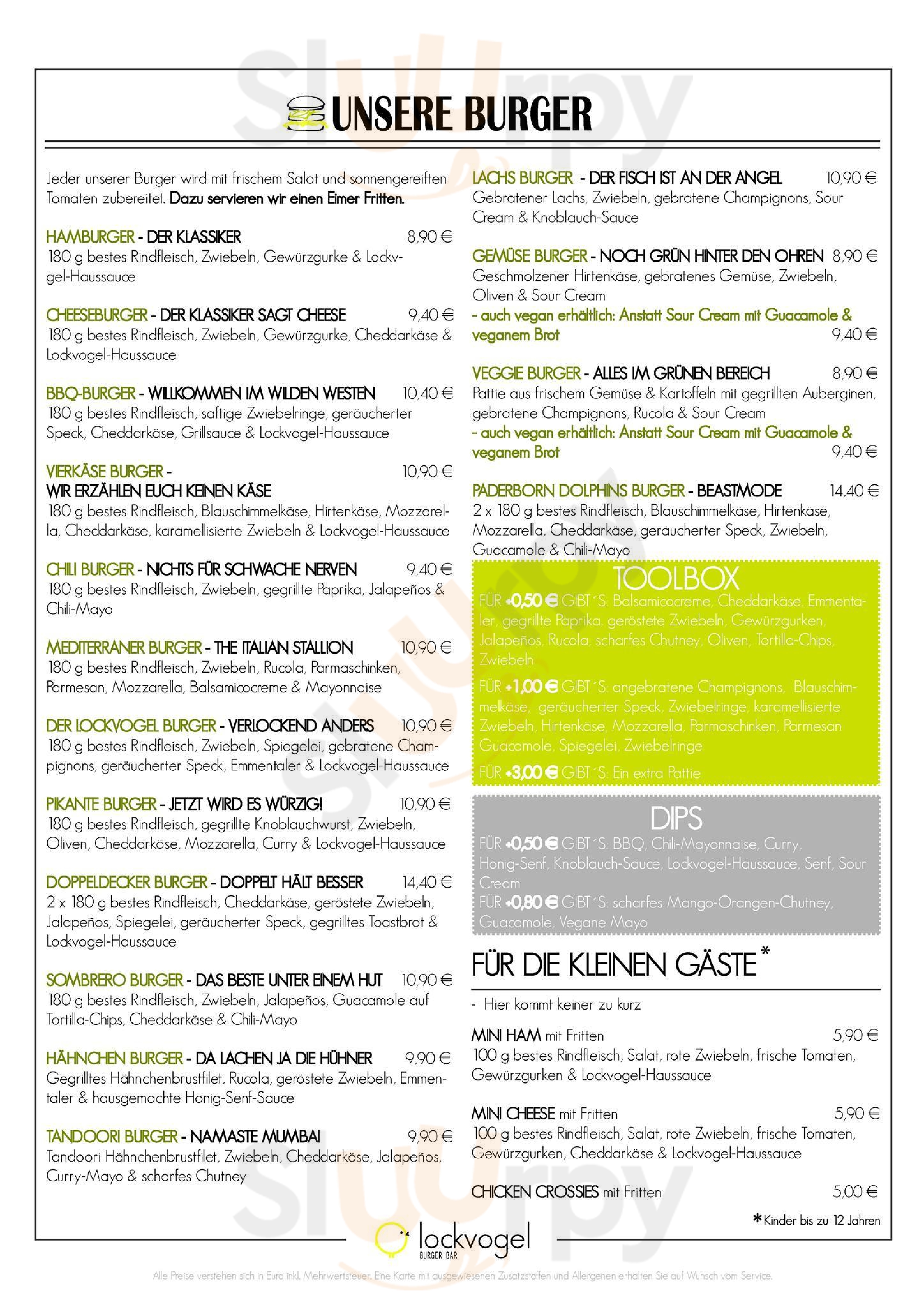 Lockvogel Burger Bar Paderborn Menu - 1