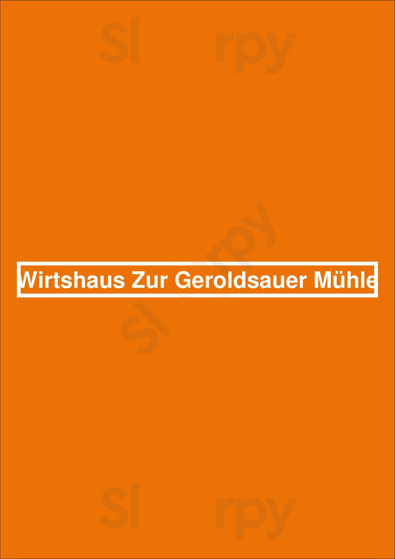 Wirtshaus Zur Geroldsauer Mühle Baden-Baden Menu - 1