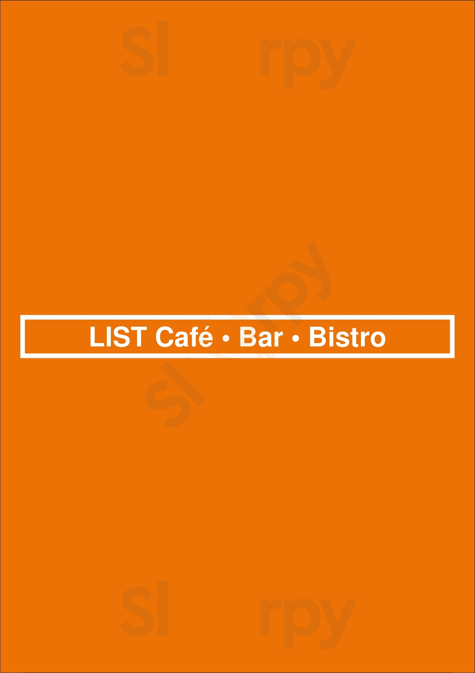 List Café • Bar • Bistro Stuttgart Menu - 1