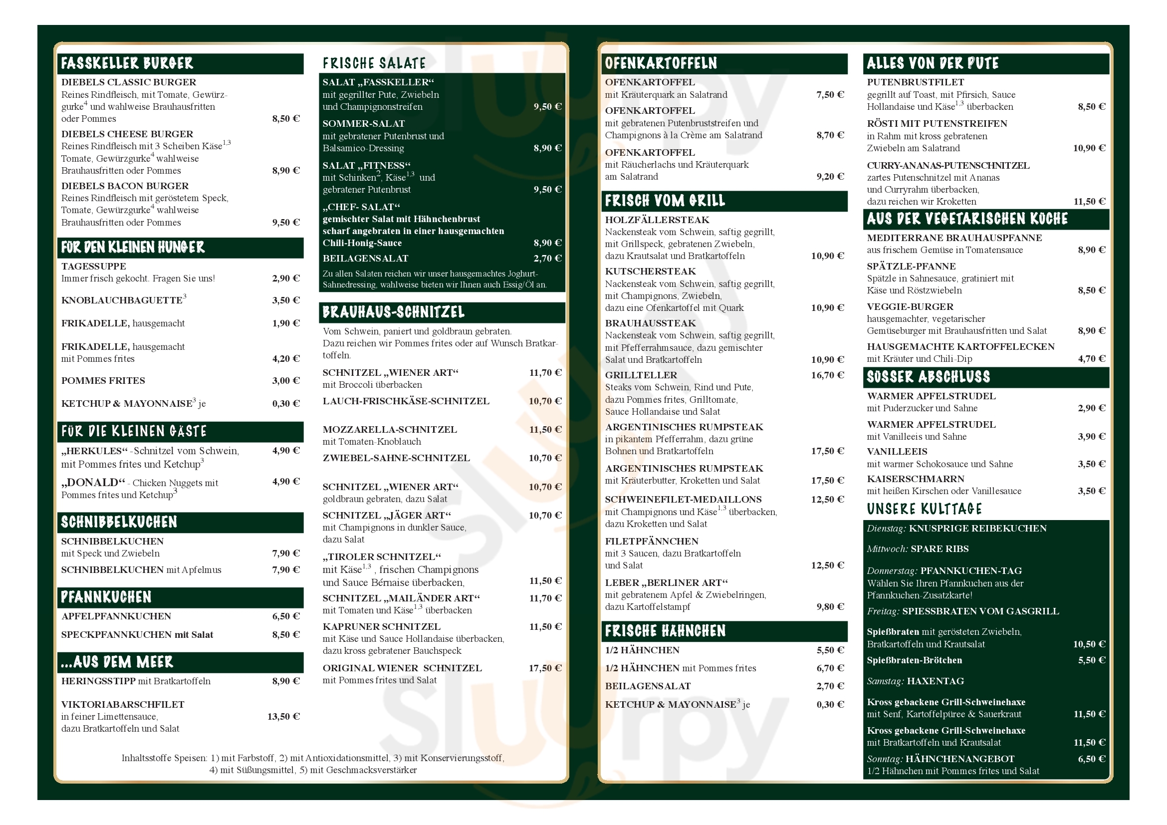 Diebels Fasskeller Krefeld Menu - 1