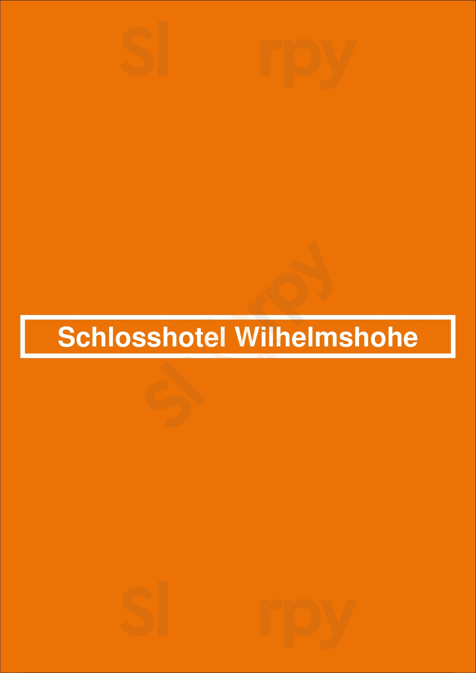 Schlosshotel Wilhelmshohe Kassel Menu - 1