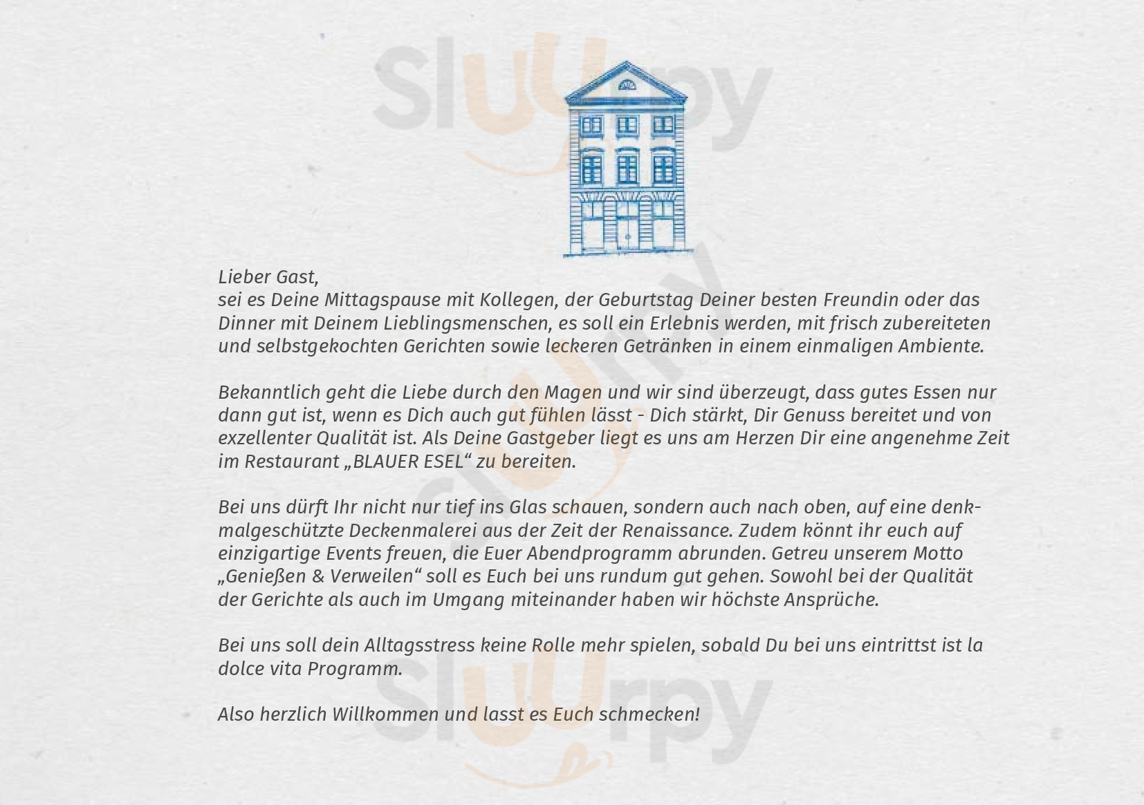 Blauer Esel Rostock Menu - 1