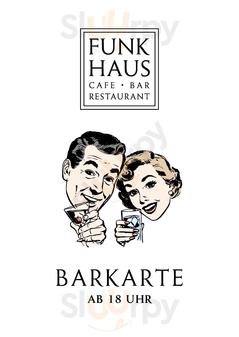 Funkhaus - Café, Bar, Restaurant Köln Menu - 1