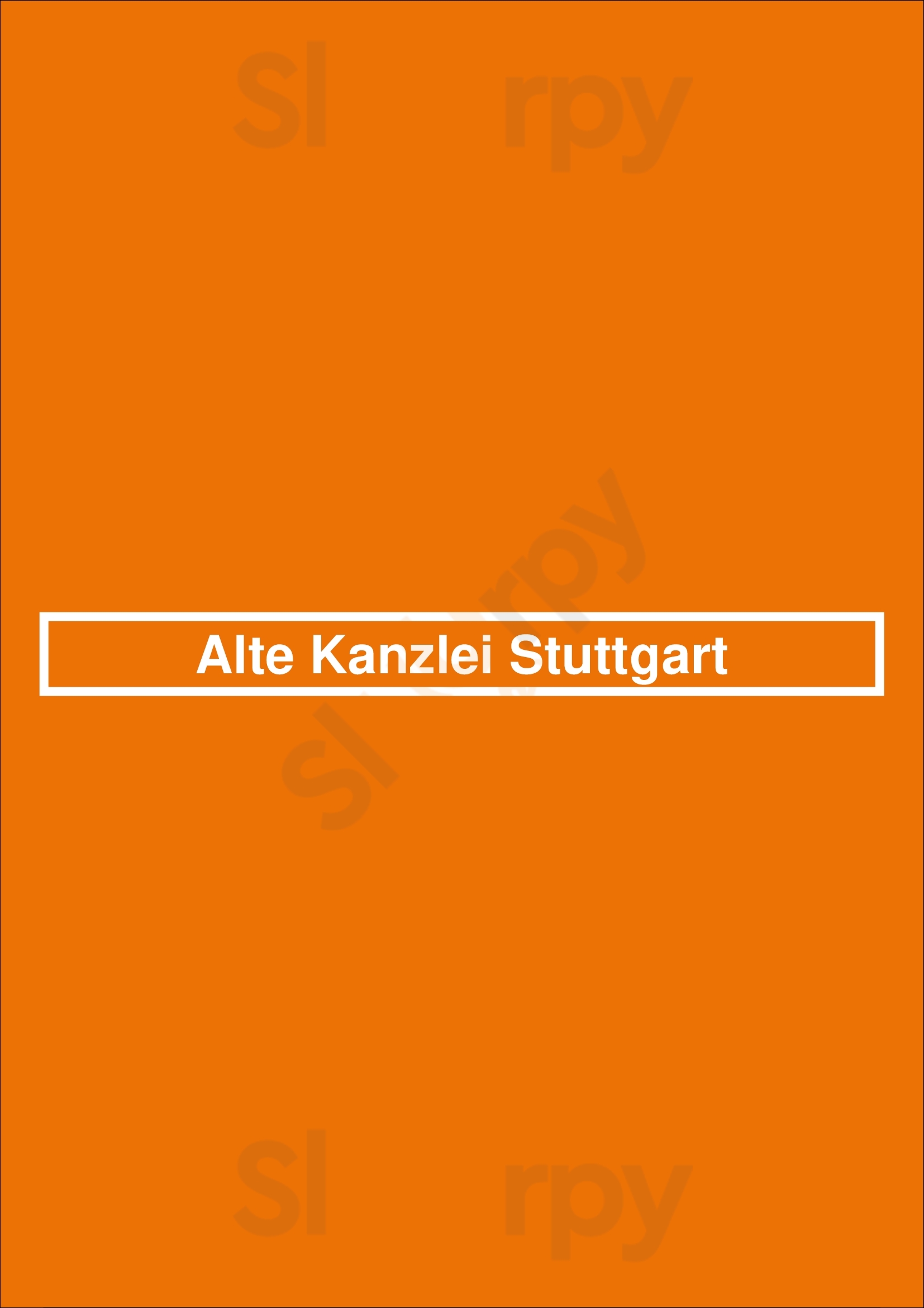 Alte Kanzlei Stuttgart Stuttgart Menu - 1