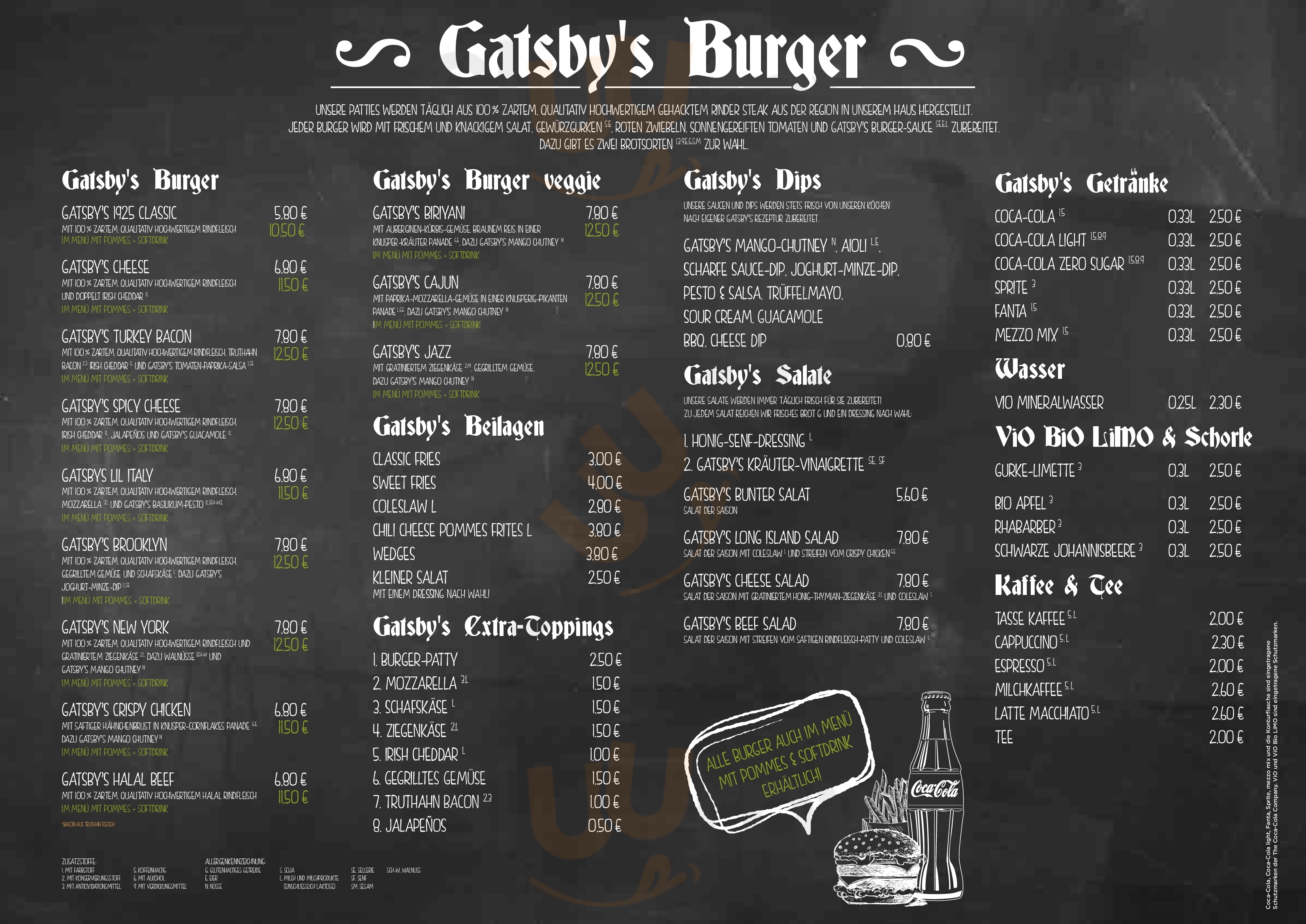 Gatsby Burger Bremen Menu - 1