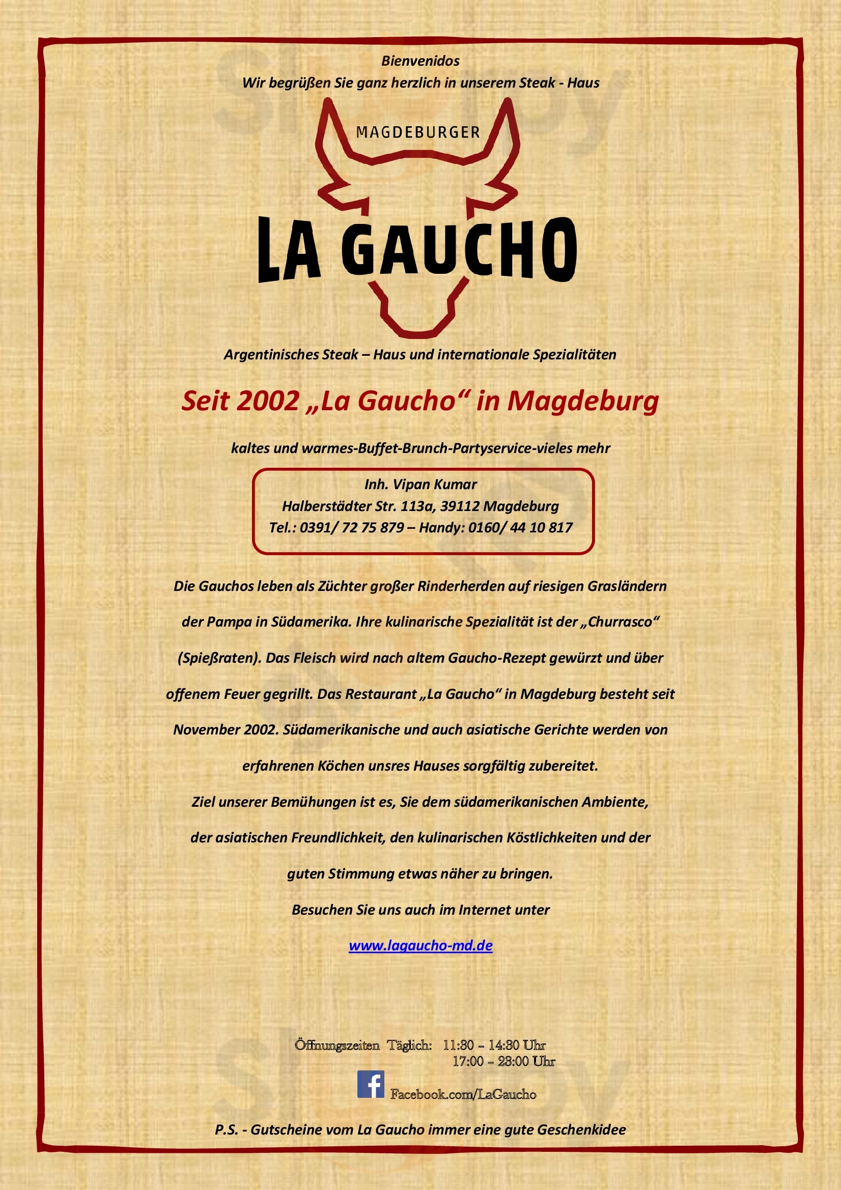 Al Gaucho Magdeburg Menu - 1