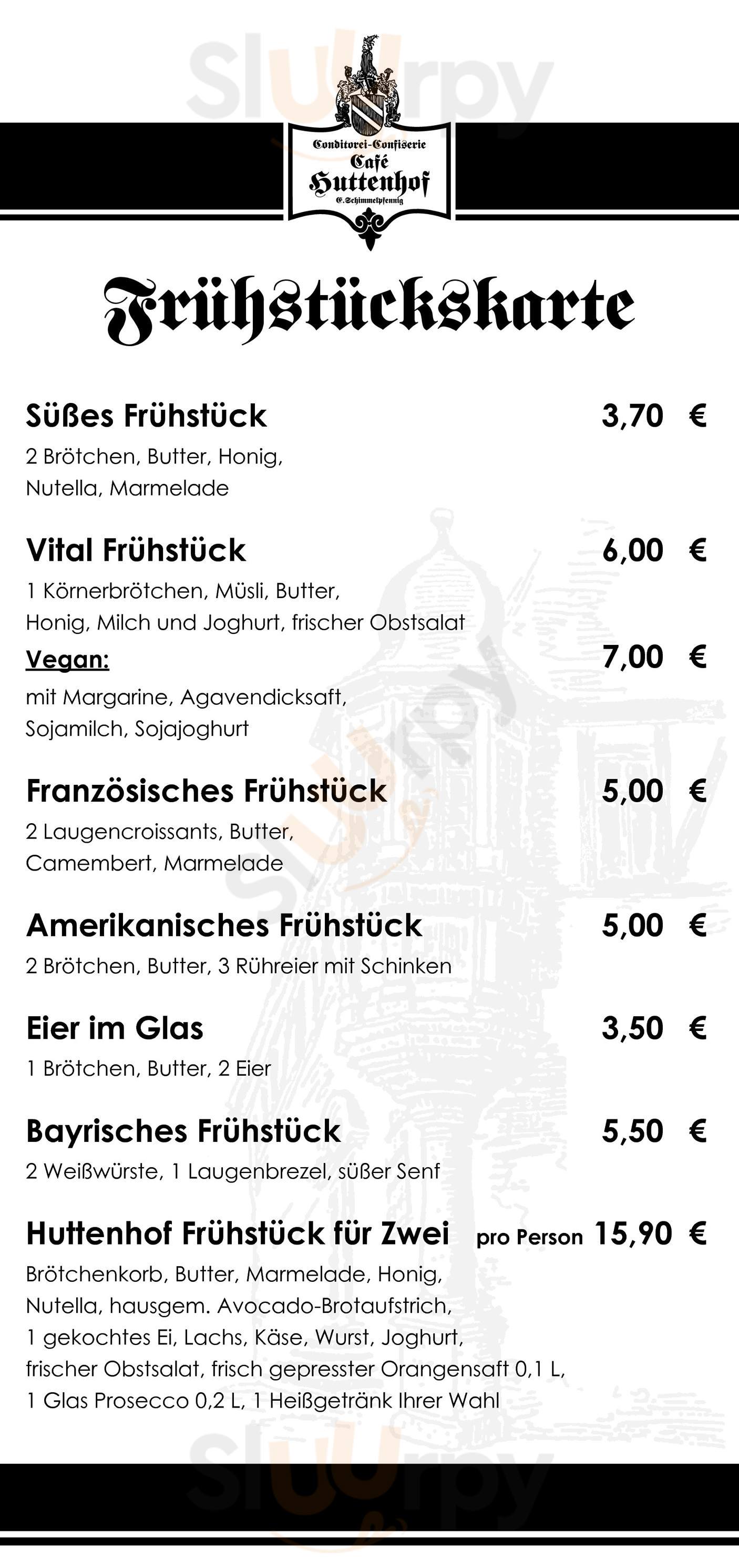 Café Huttenhof Hanau Menu - 1