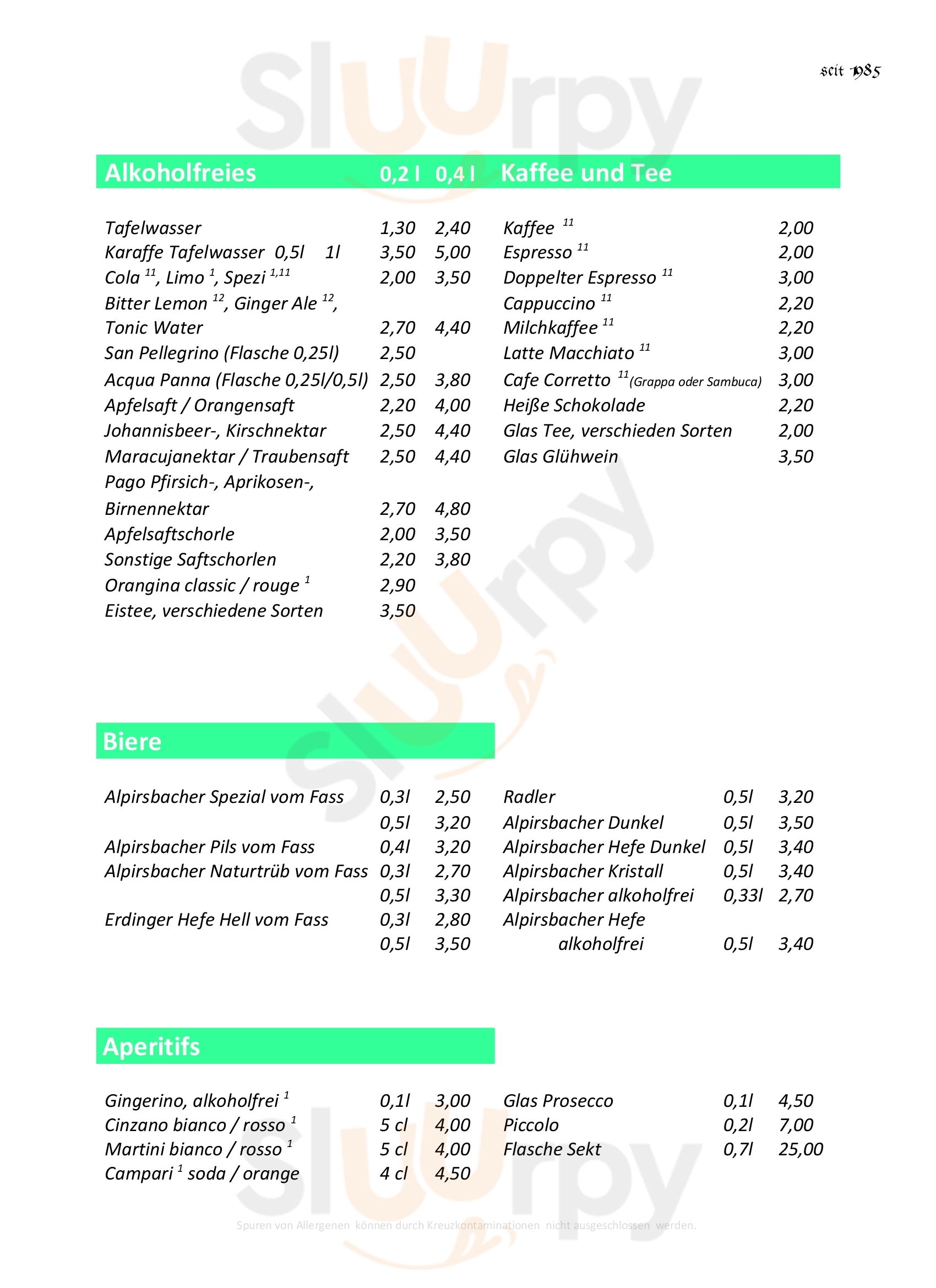 Vaihinger Marktstüble Stuttgart Menu - 1