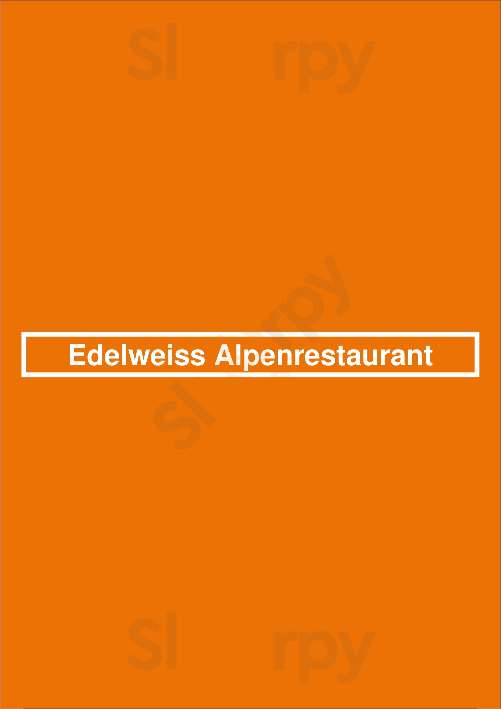 Edelweiss Alpenrestaurant Dresden Menu - 1