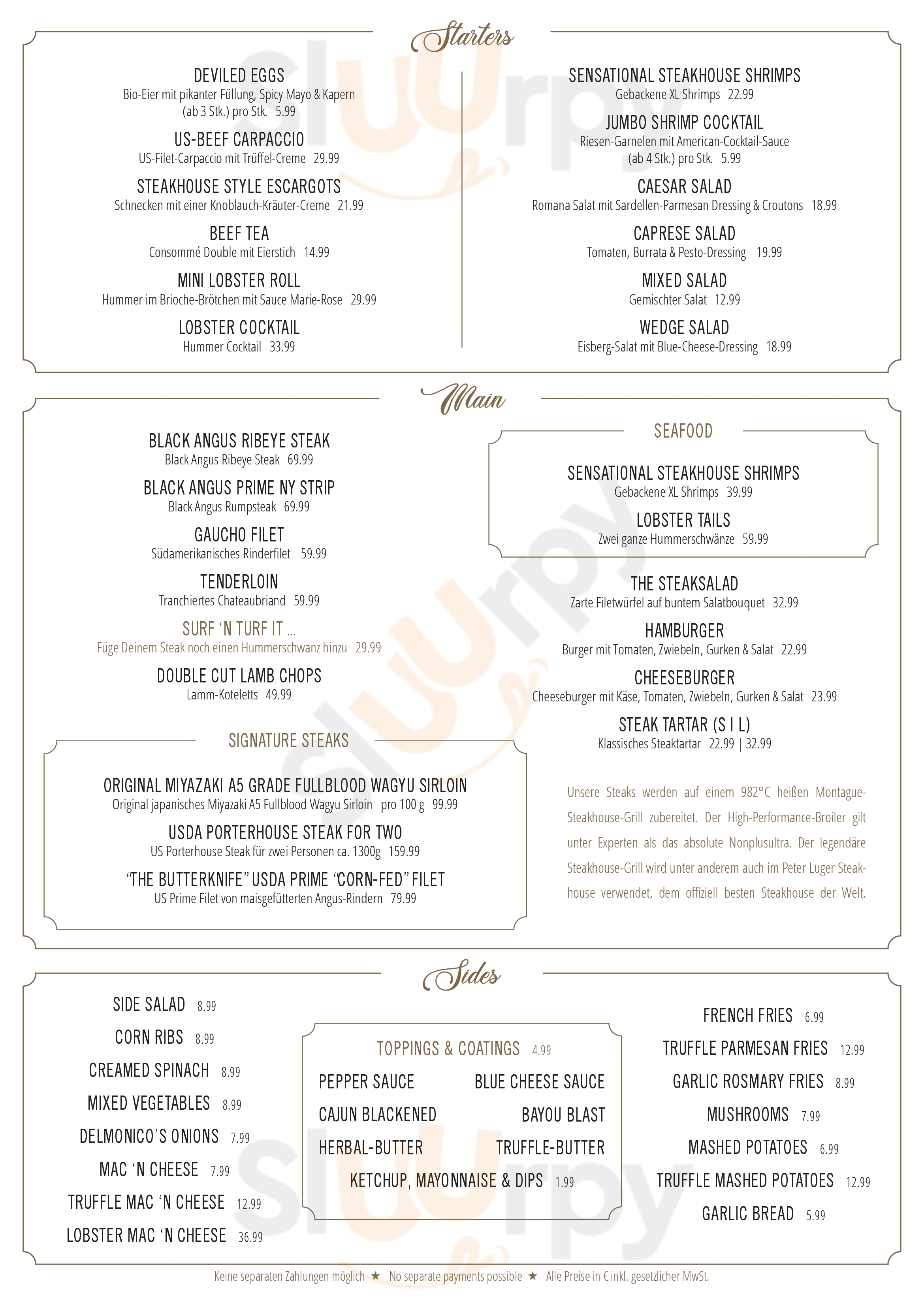 Ivory Club Frankfurt am Main Menu - 1