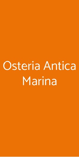 Osteria Antica Marina, Catania