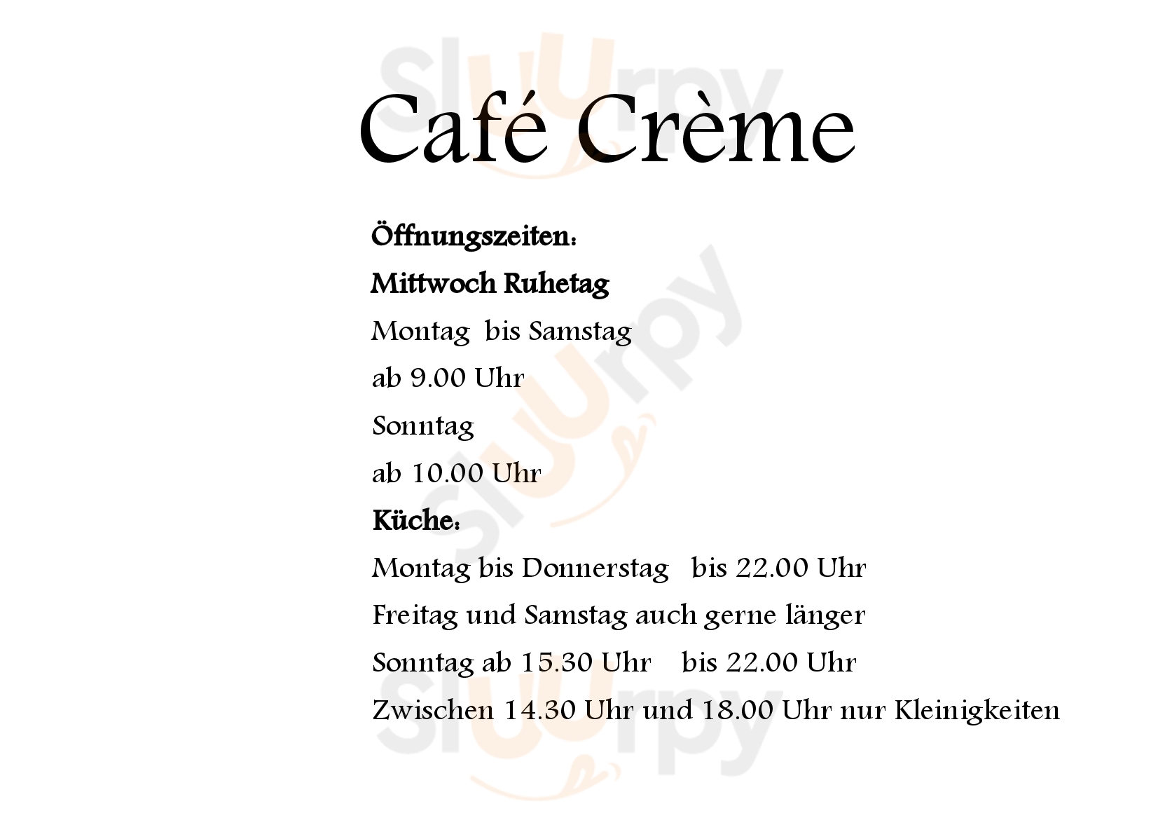 Cafe Creme Wuppertal Menu - 1