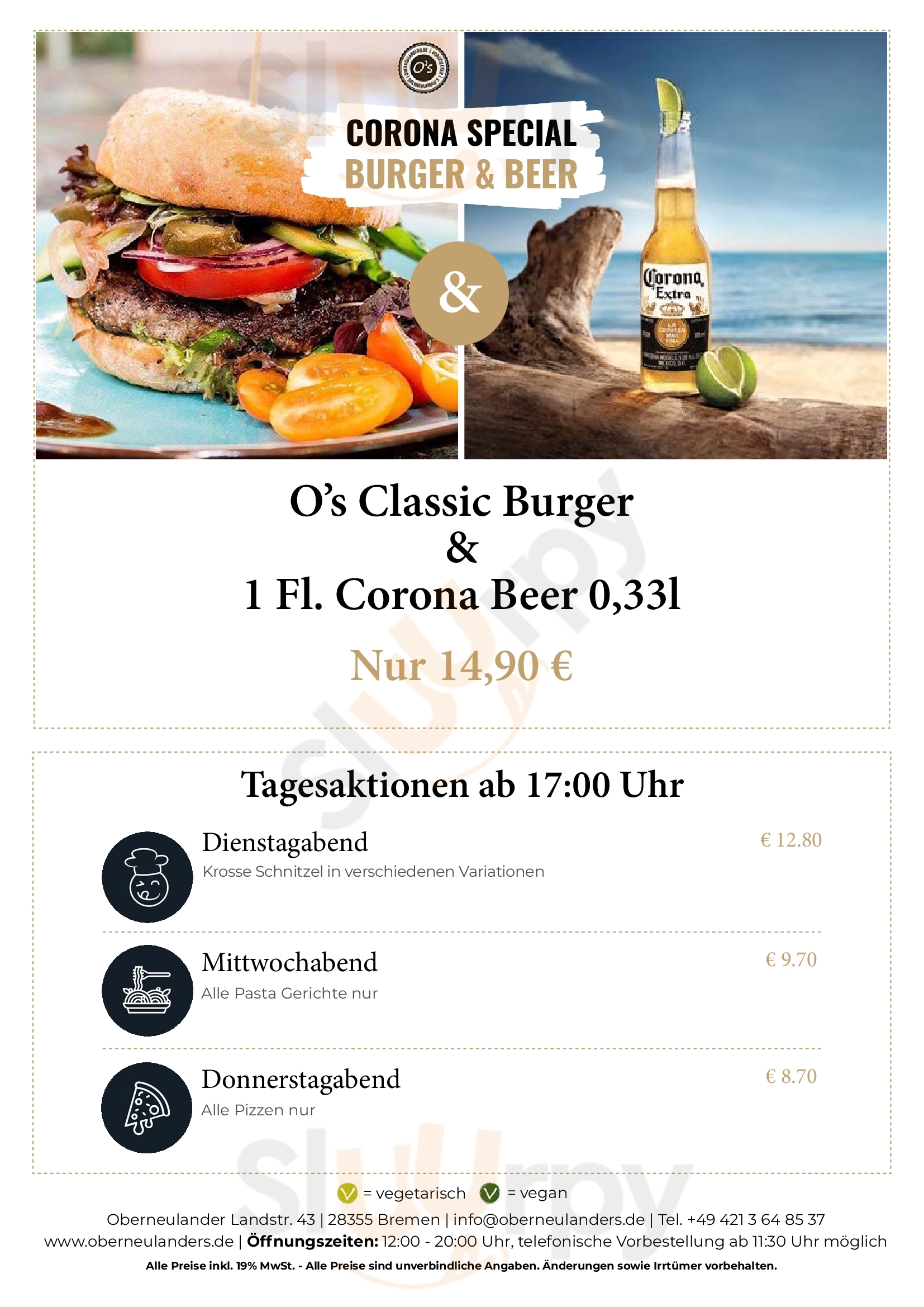 Oberneulanders Bremen Menu - 1