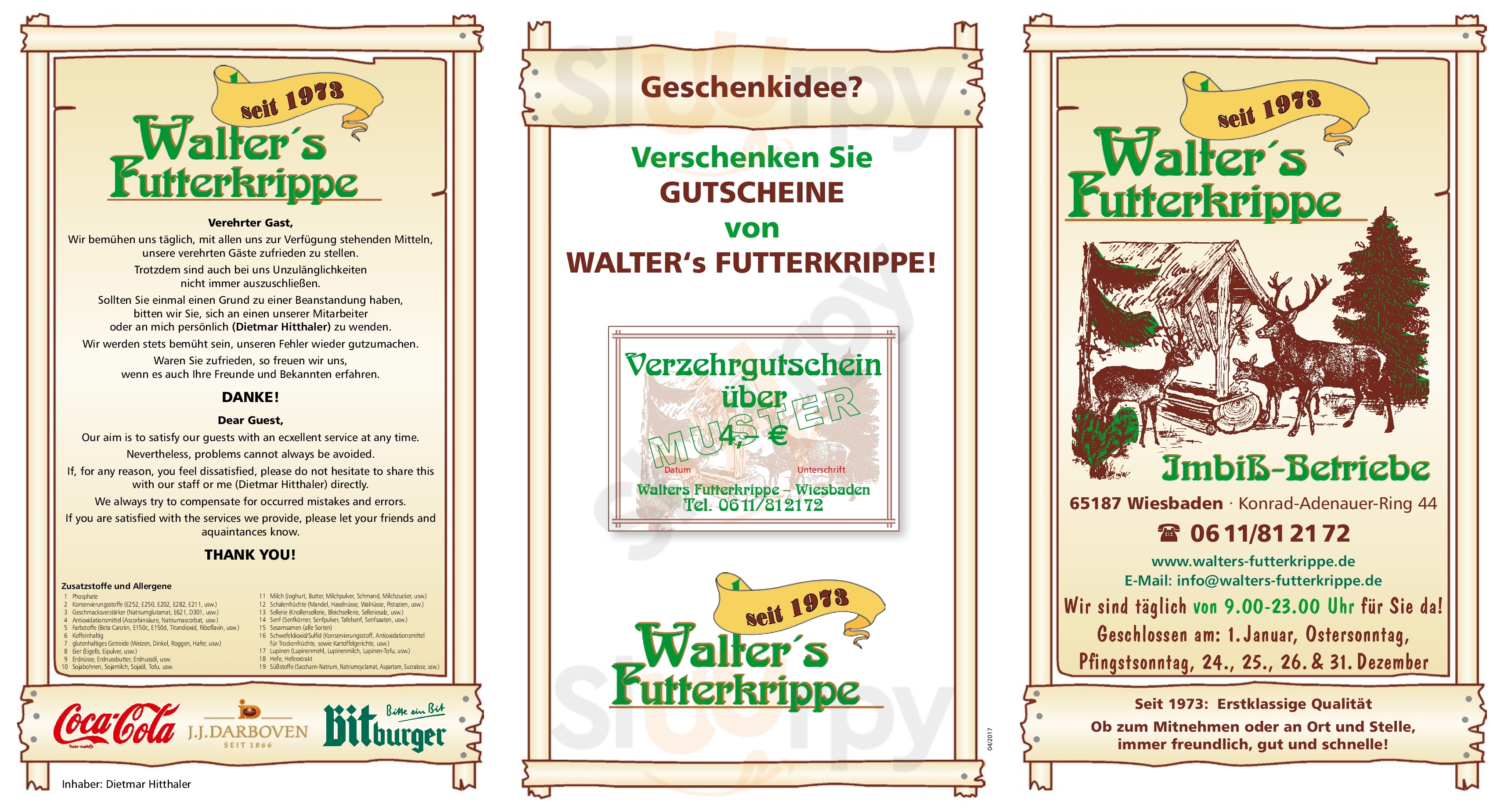 Walter's Futterkrippe Wiesbaden Menu - 1