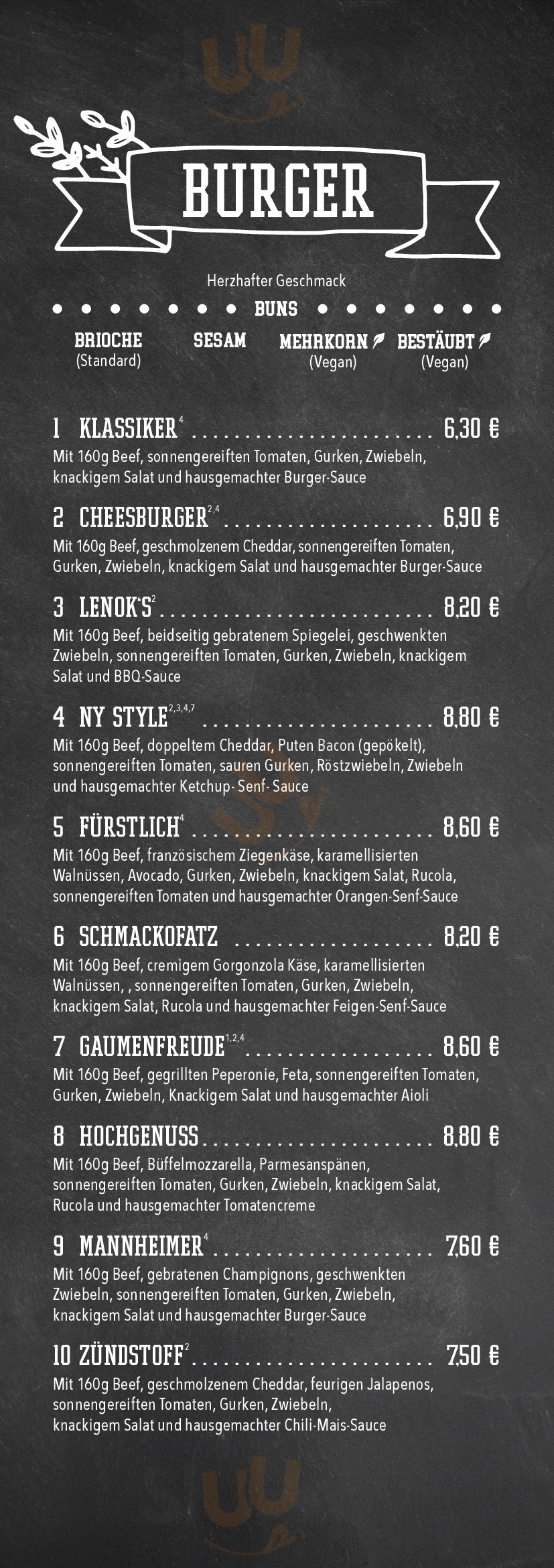 Lenoks Burger Mannheim Menu - 1