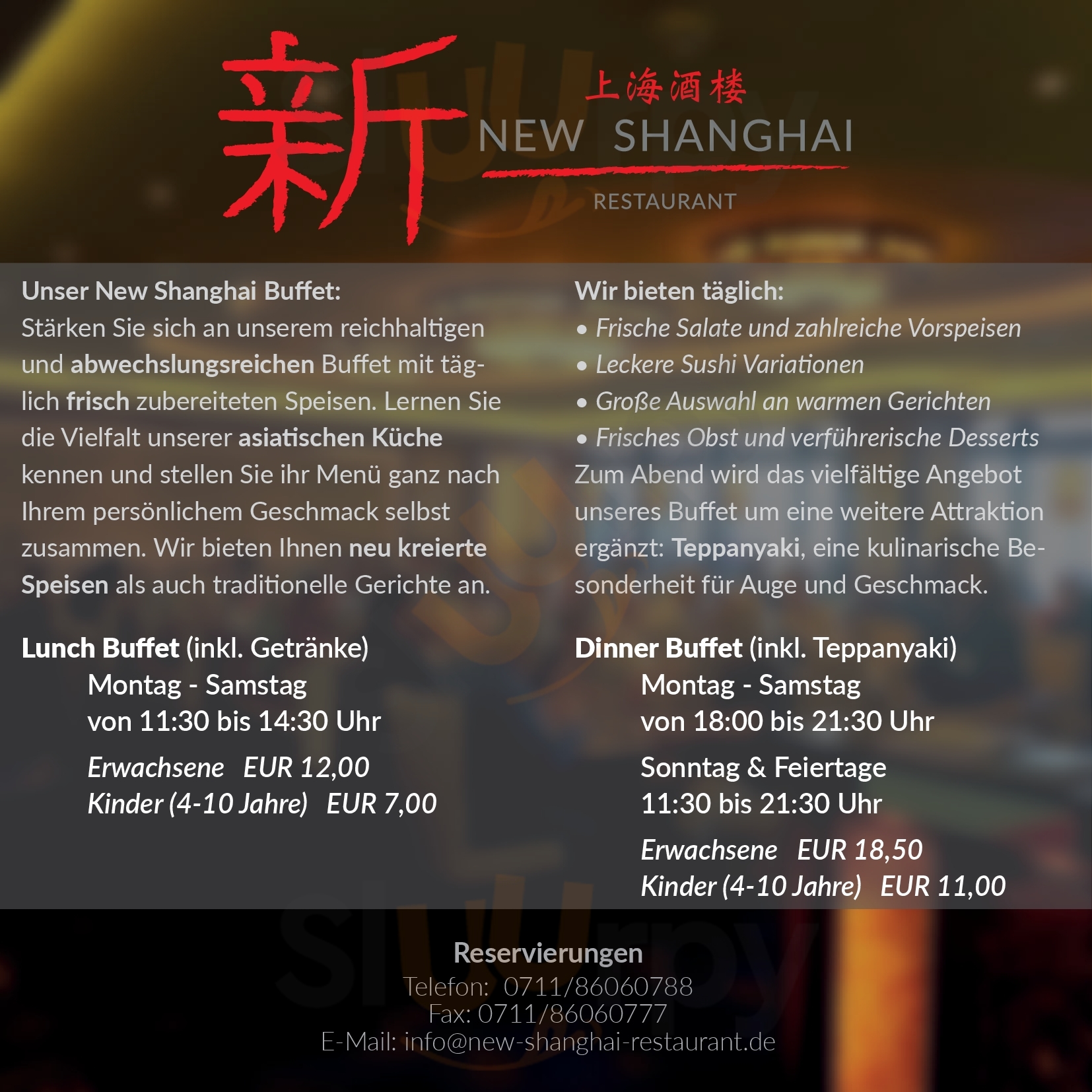 New Shanghai Stuttgart Menu - 1