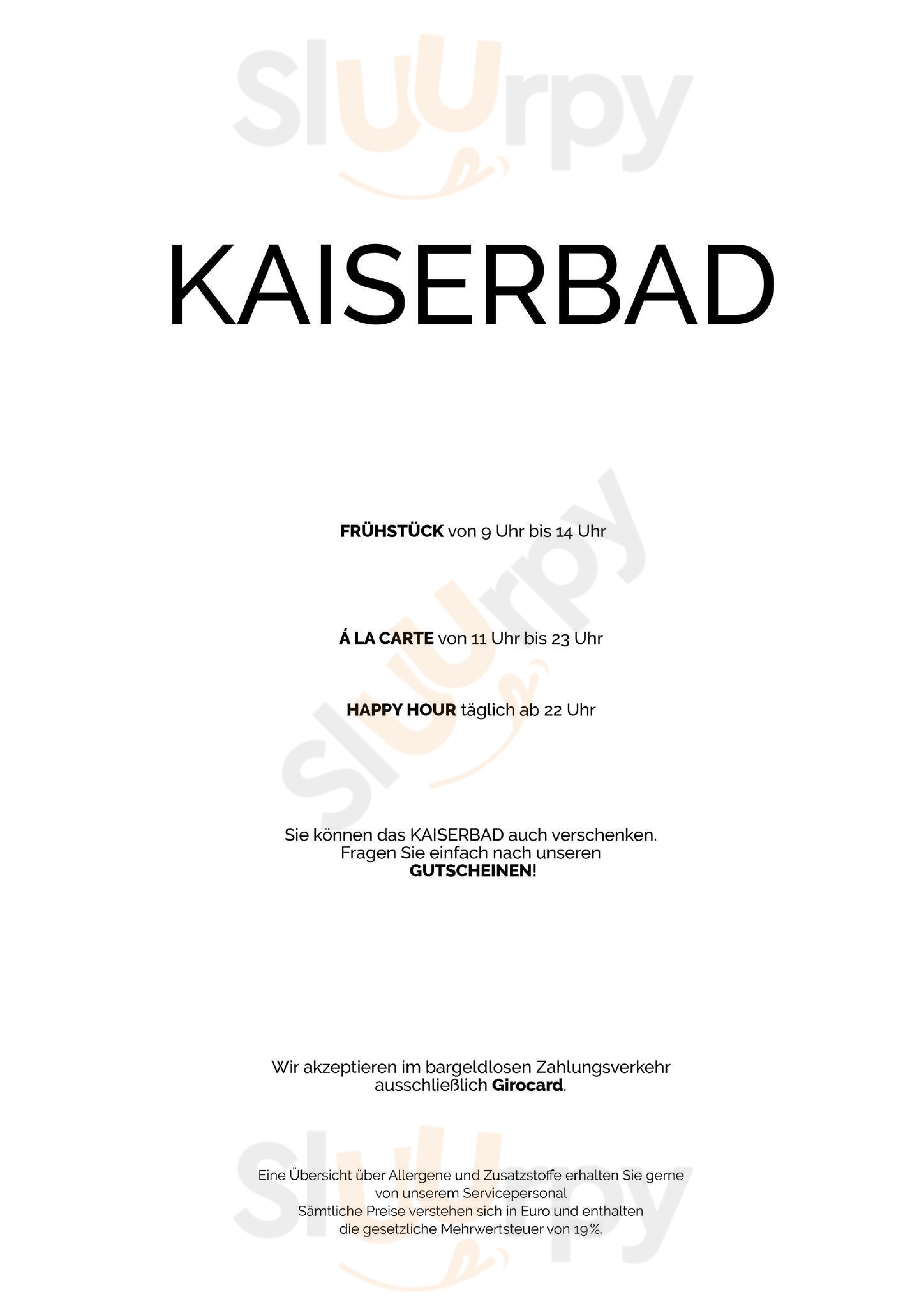 Kaiserbad Leipzig Menu - 1