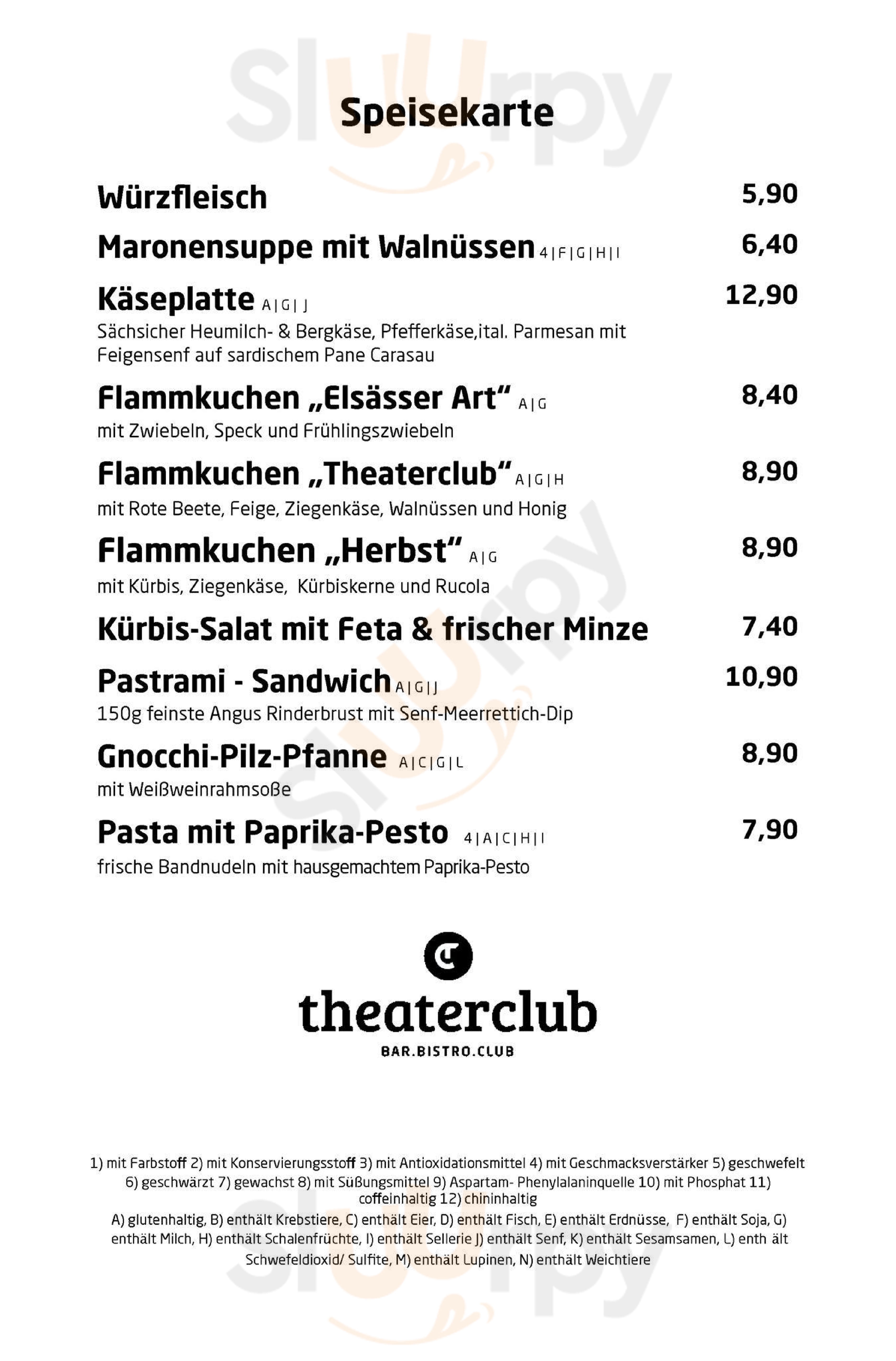 Theaterclub Chemnitz Chemnitz Menu - 1