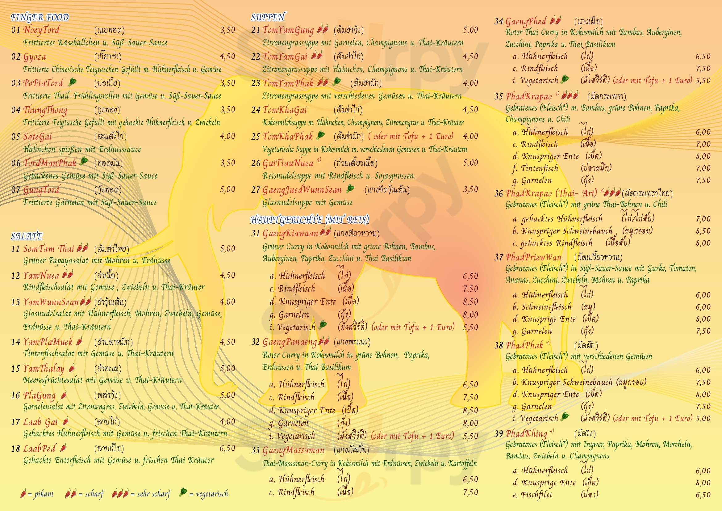 Chang Thai Köln Menu - 1