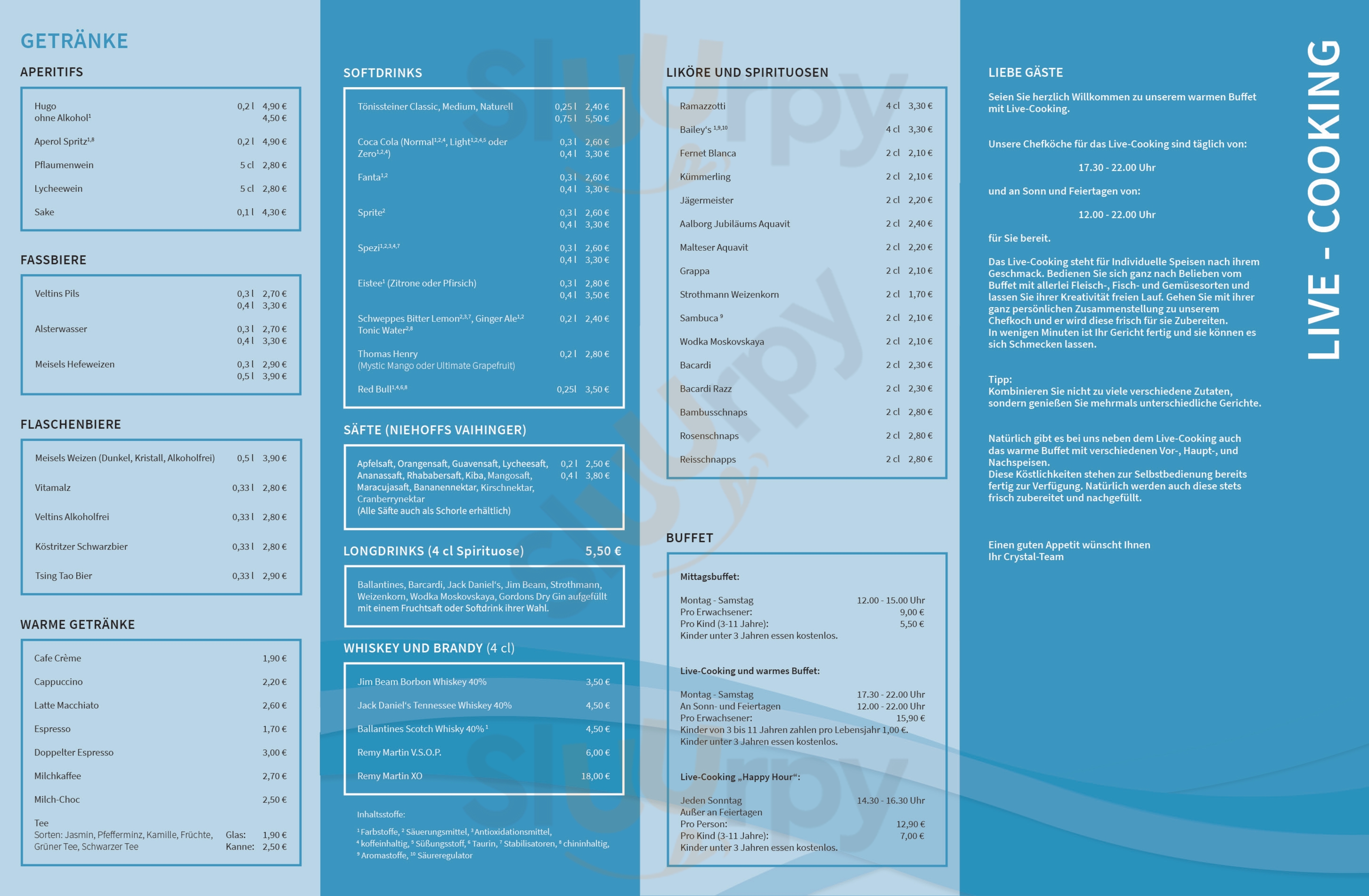 Crystal Bremen Menu - 1