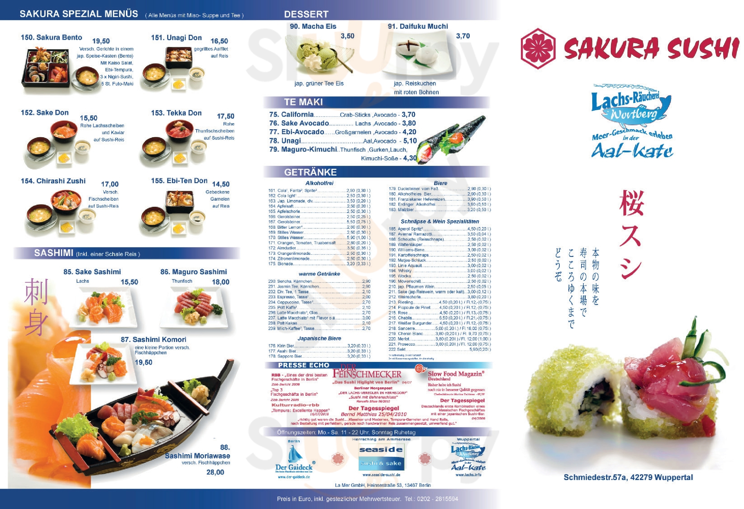 Sakura Sushi Wuppertal Menu - 1