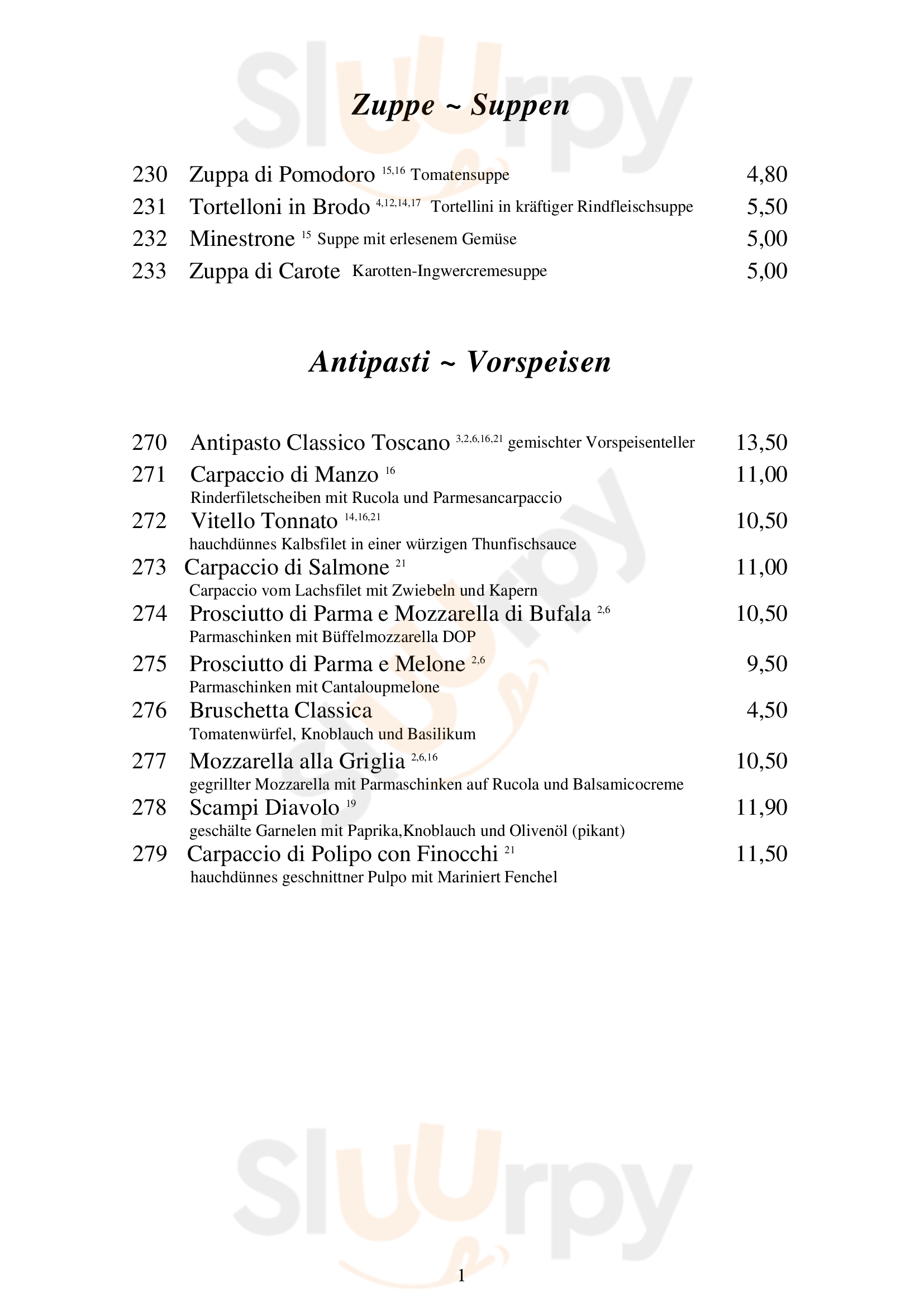 Fra Diavolo Leipzig Menu - 1