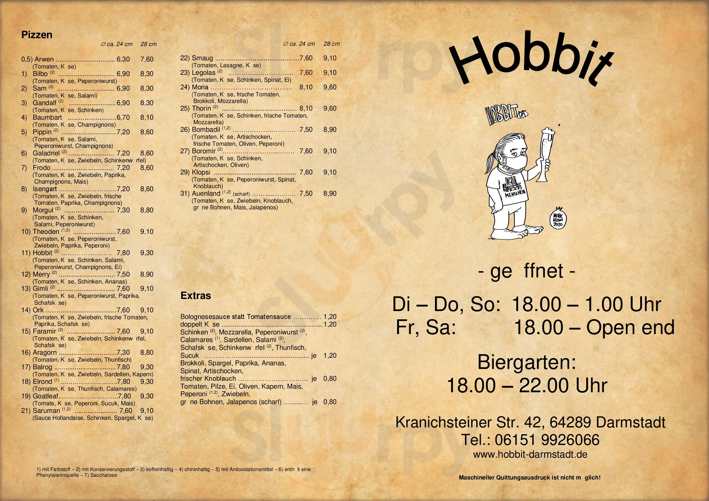 Hobbit Darmstadt Menu - 1