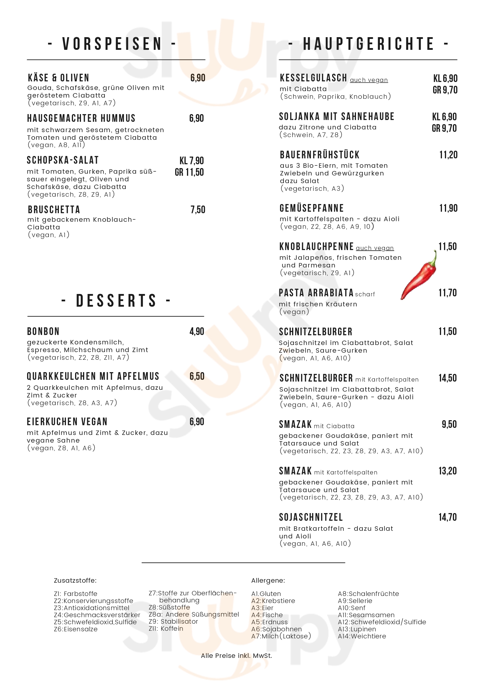 Freigarten Rostock Menu - 1