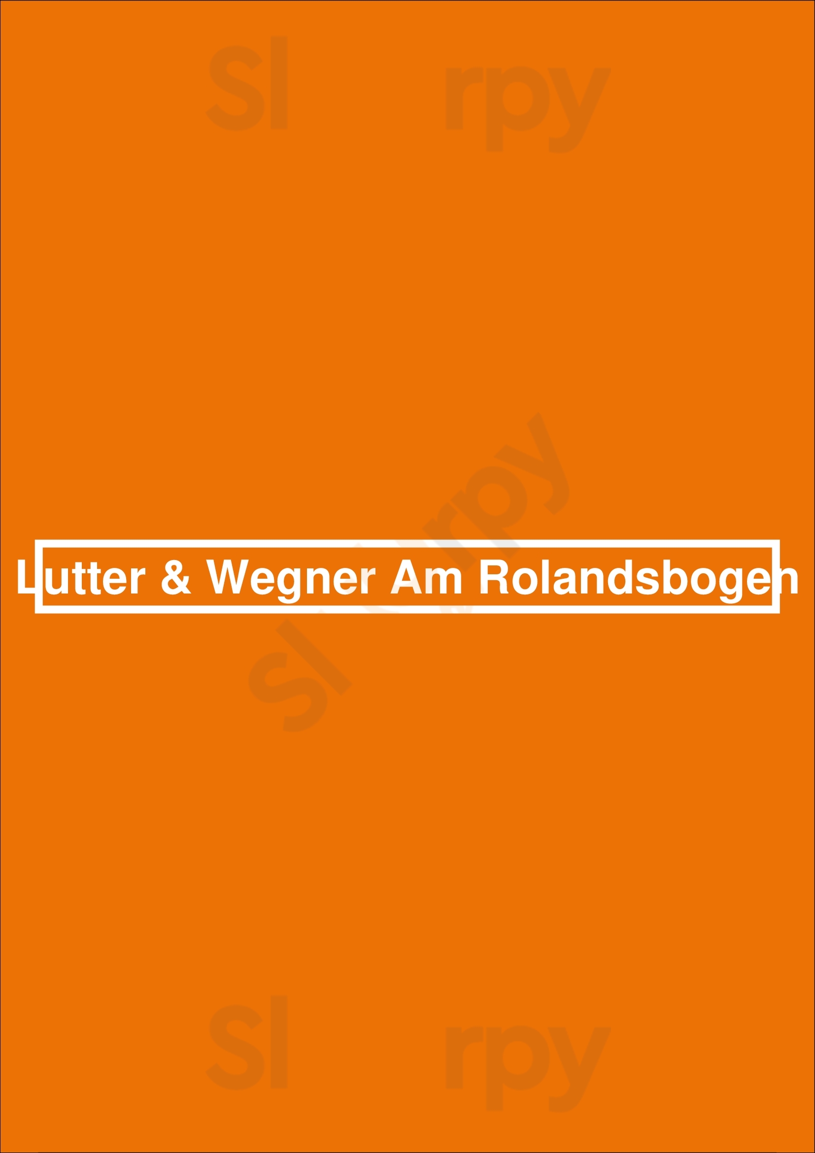 Lutter & Wegner Am Rolandsbogen Bonn Menu - 1