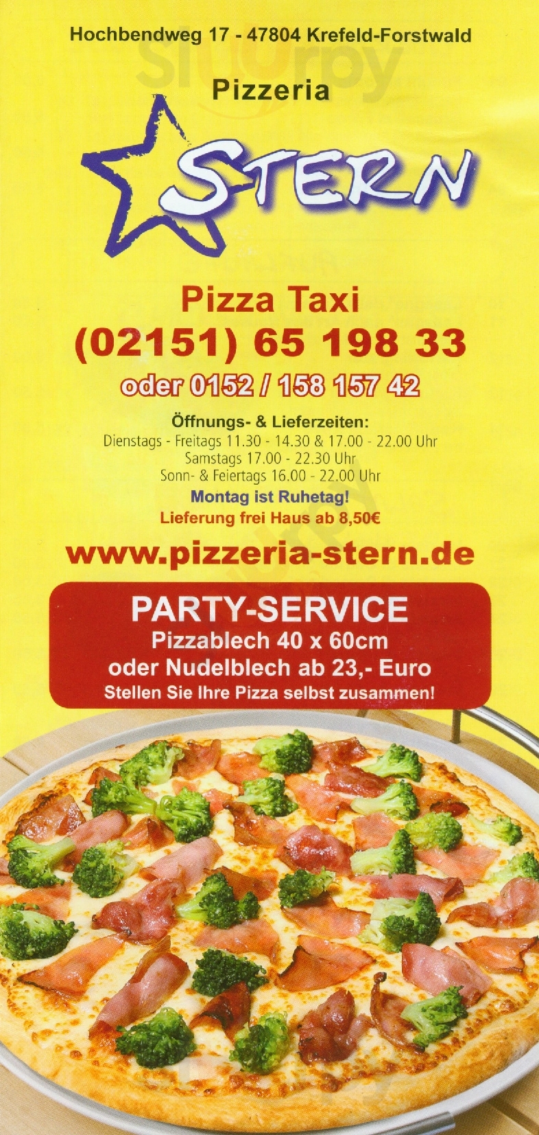 Pizza Stern Krefeld Menu - 1