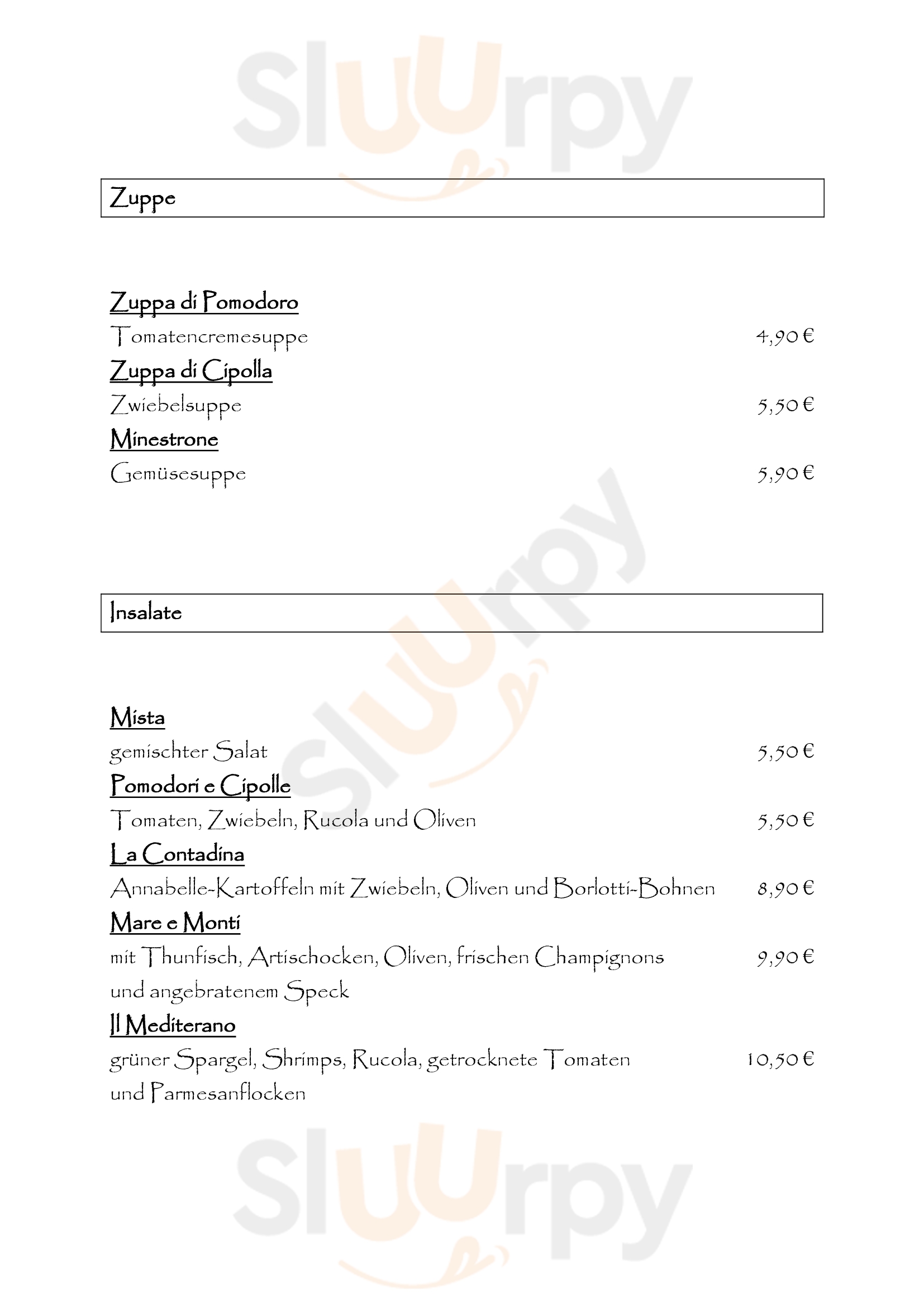 Trattoria Mare E Monti Reutlingen Menu - 1