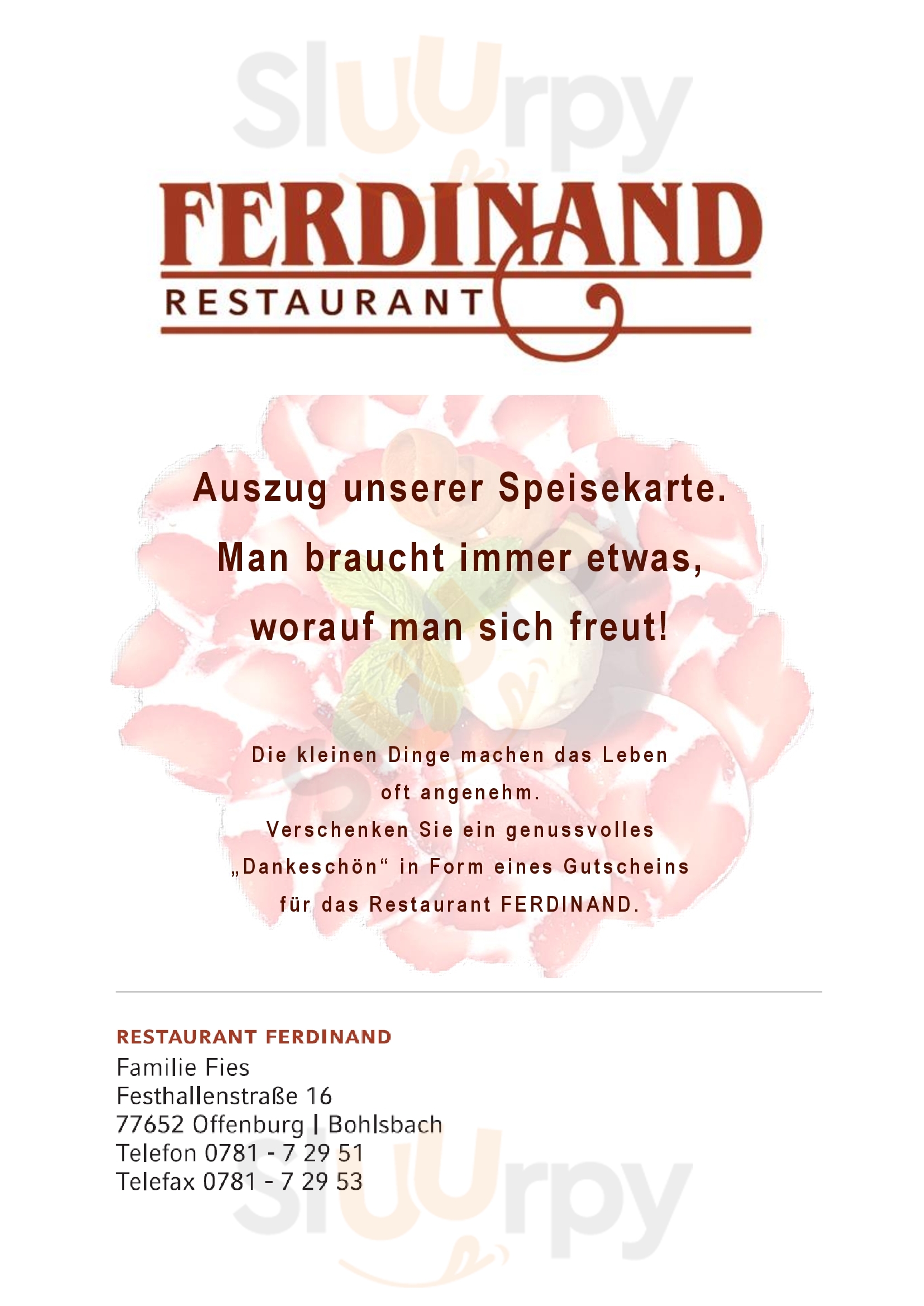 Restaurant Ferdinand Offenburg Menu - 1