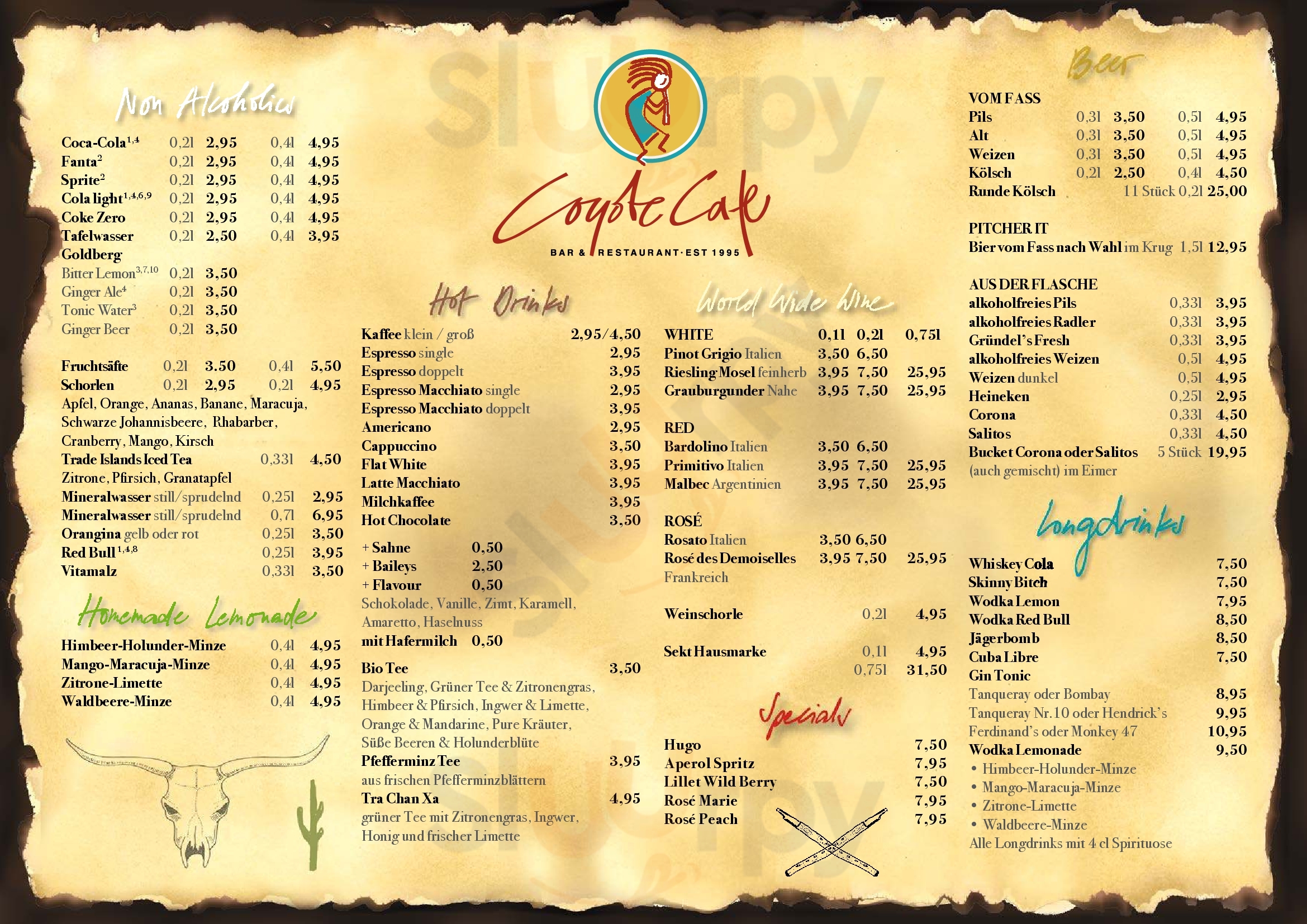 Coyote Café Heidelberg Menu - 1