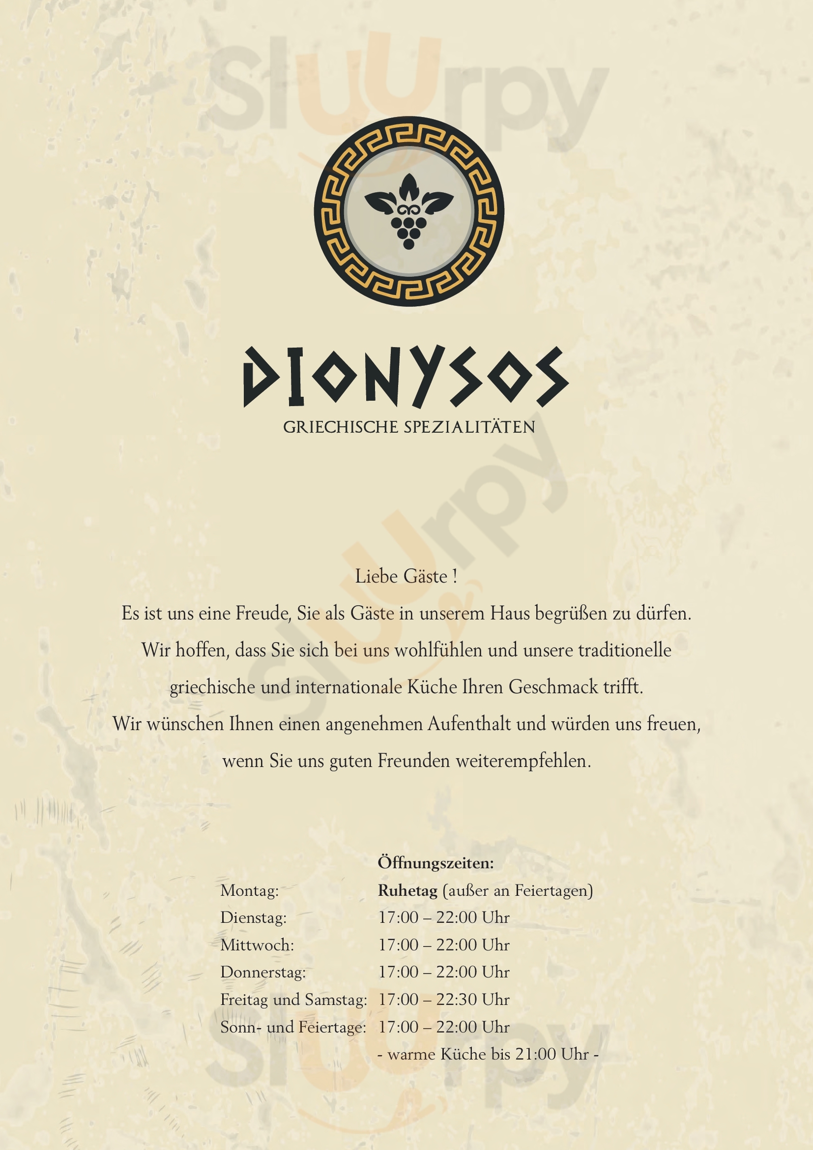 Restaurant Dionysos Flensburg Menu - 1