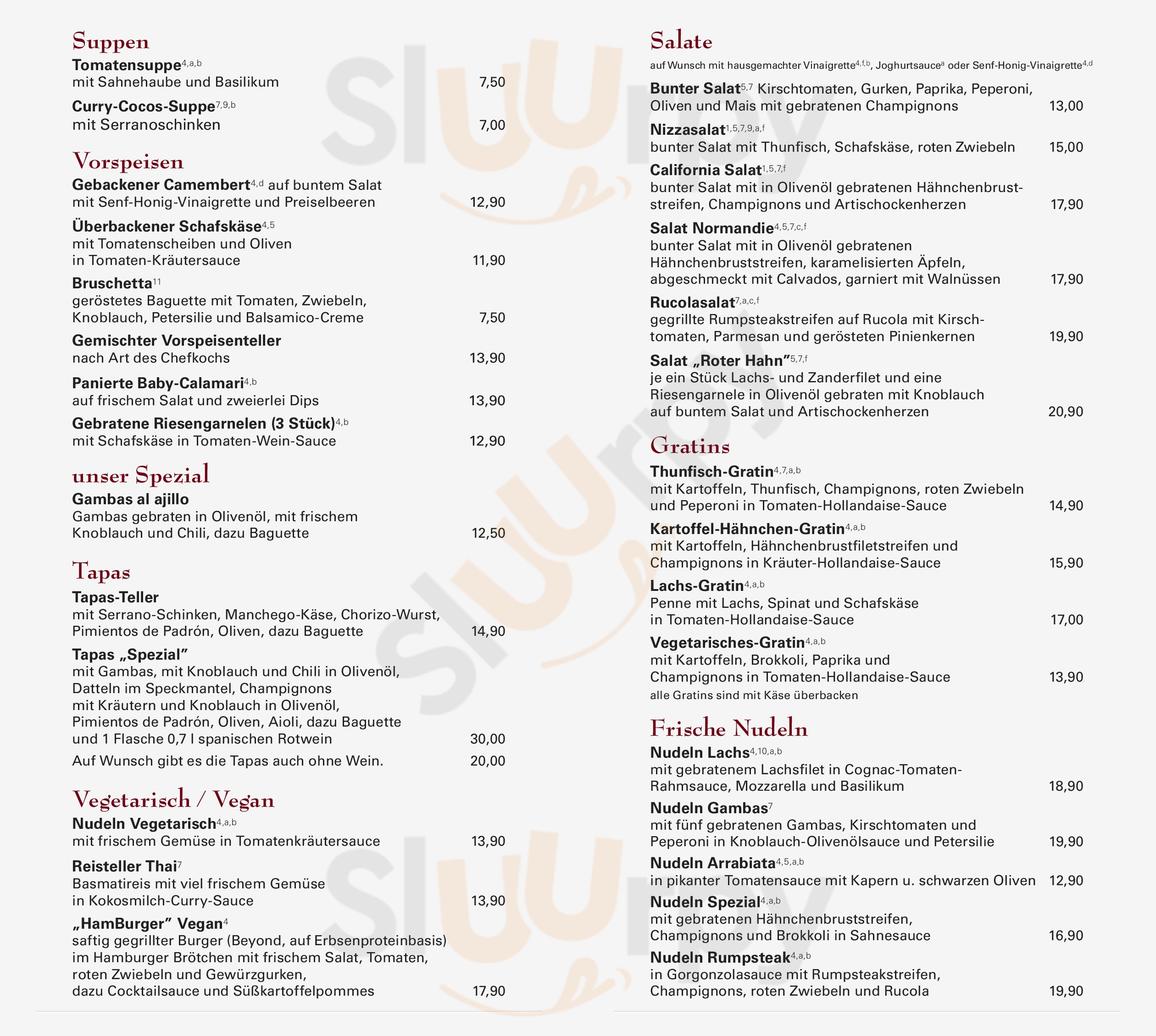 Roter Hahn Restaurant Und Bar Bremen Menu - 1