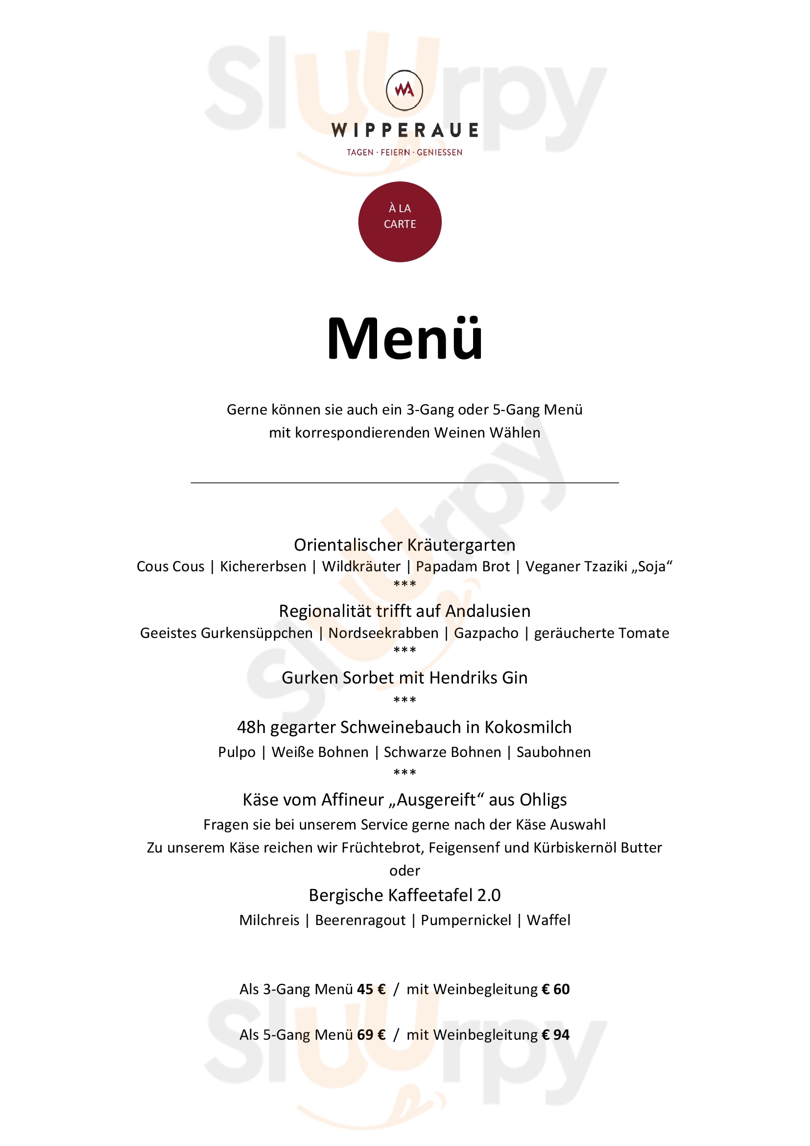 Wipperaue Solingen Menu - 1