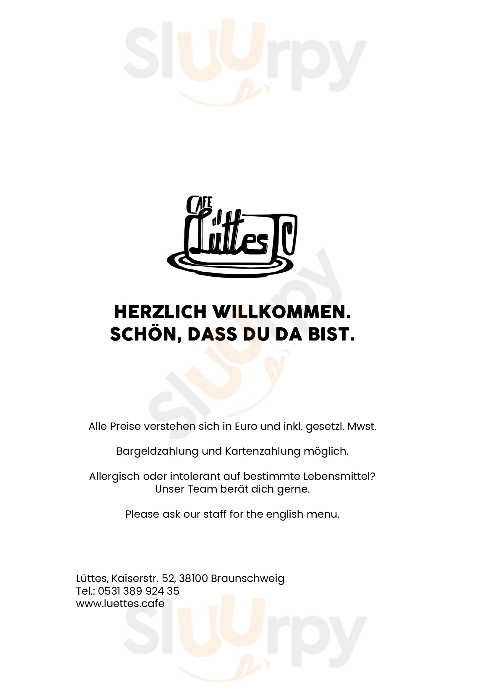 Main Menu - Cafe Schaumschläger