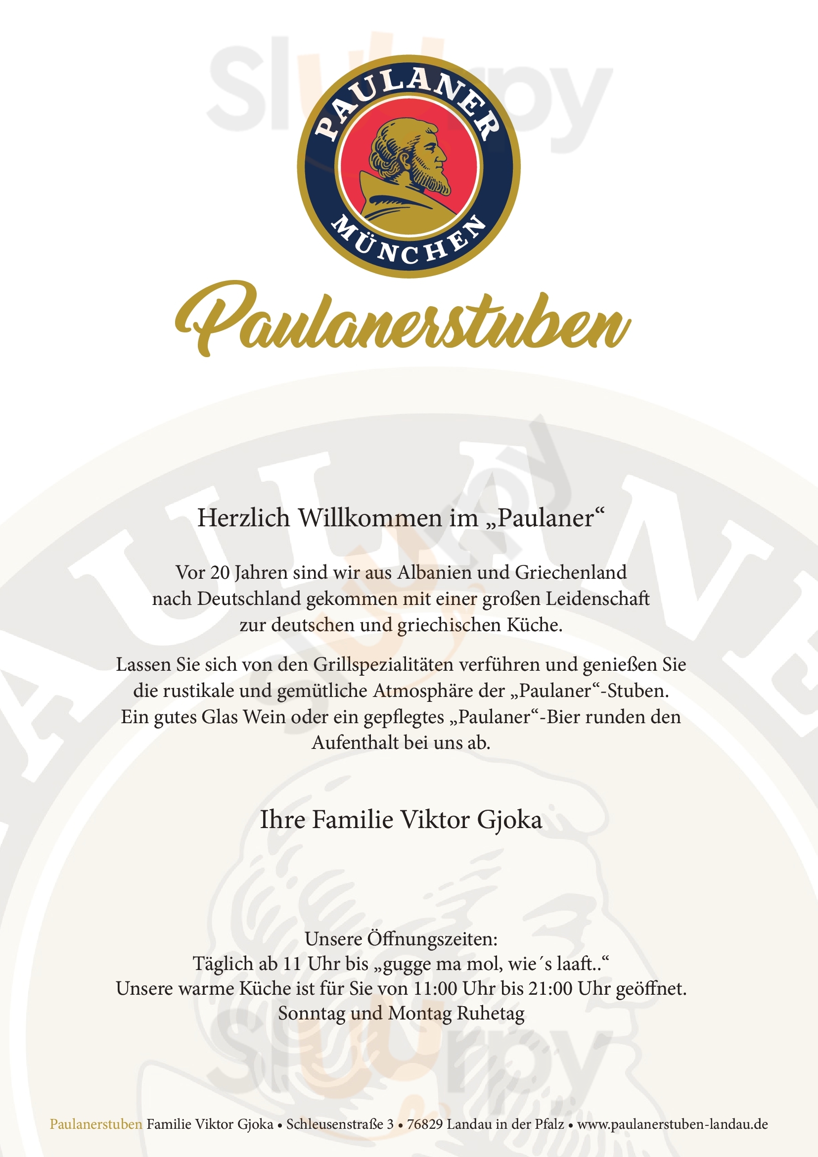 Main Menu - Paulanerstuben Im Goldenen Stern