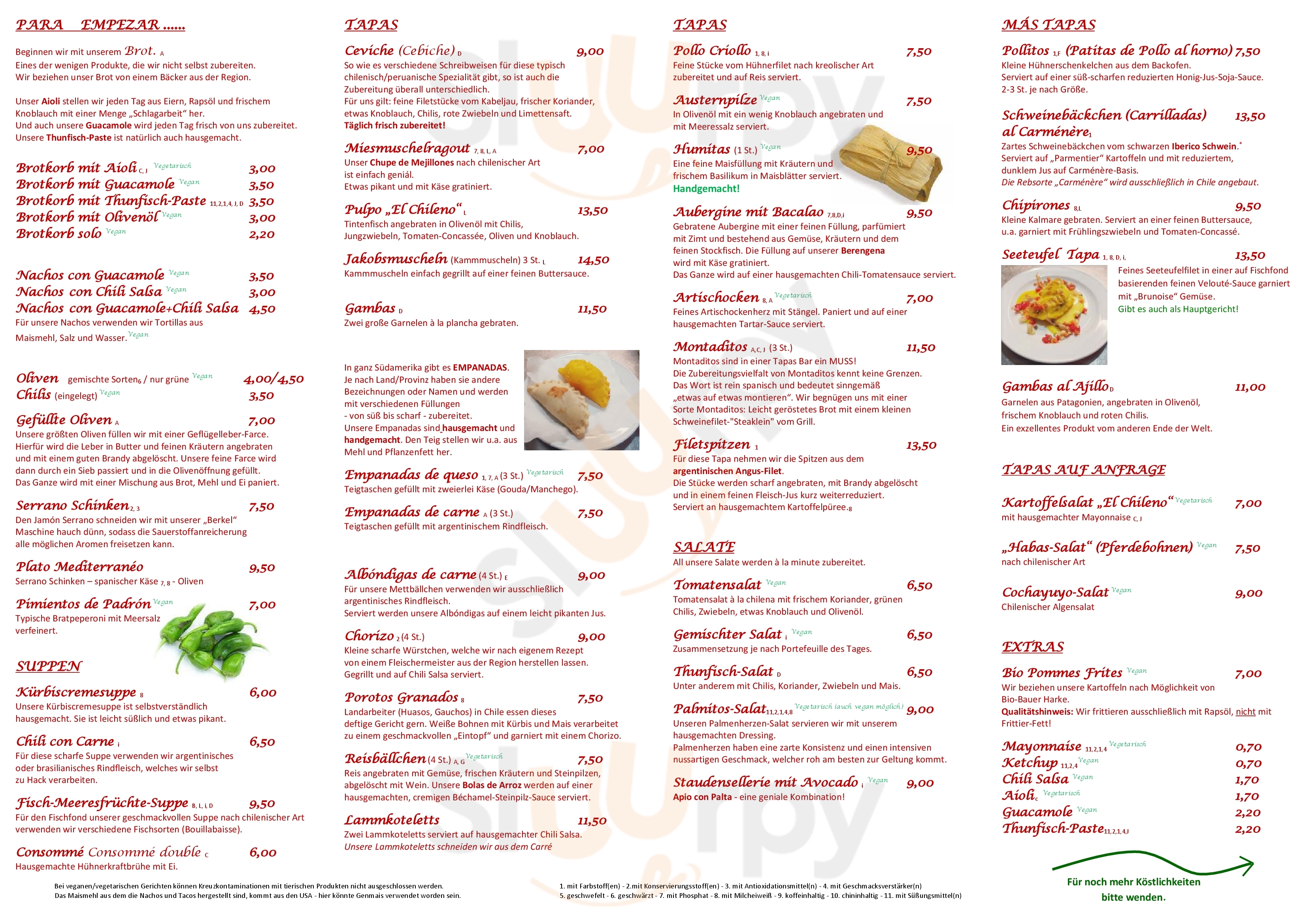 El Chileno Hannover Menu - 1