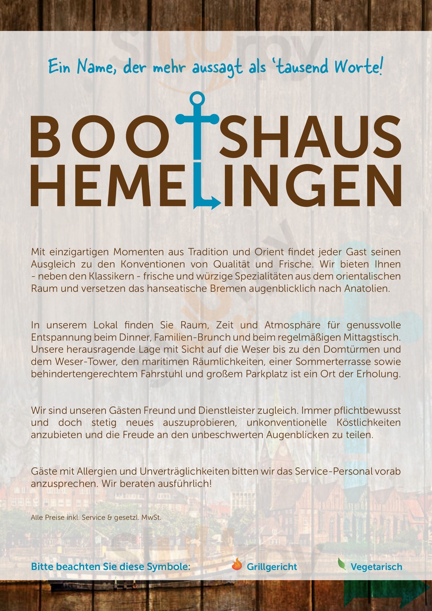 Bootshaus Hemelingen Bremen Menu - 1