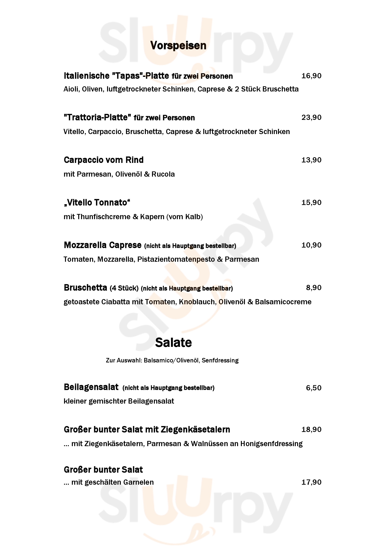 Trattoria Italiana Hildesheim Menu - 1