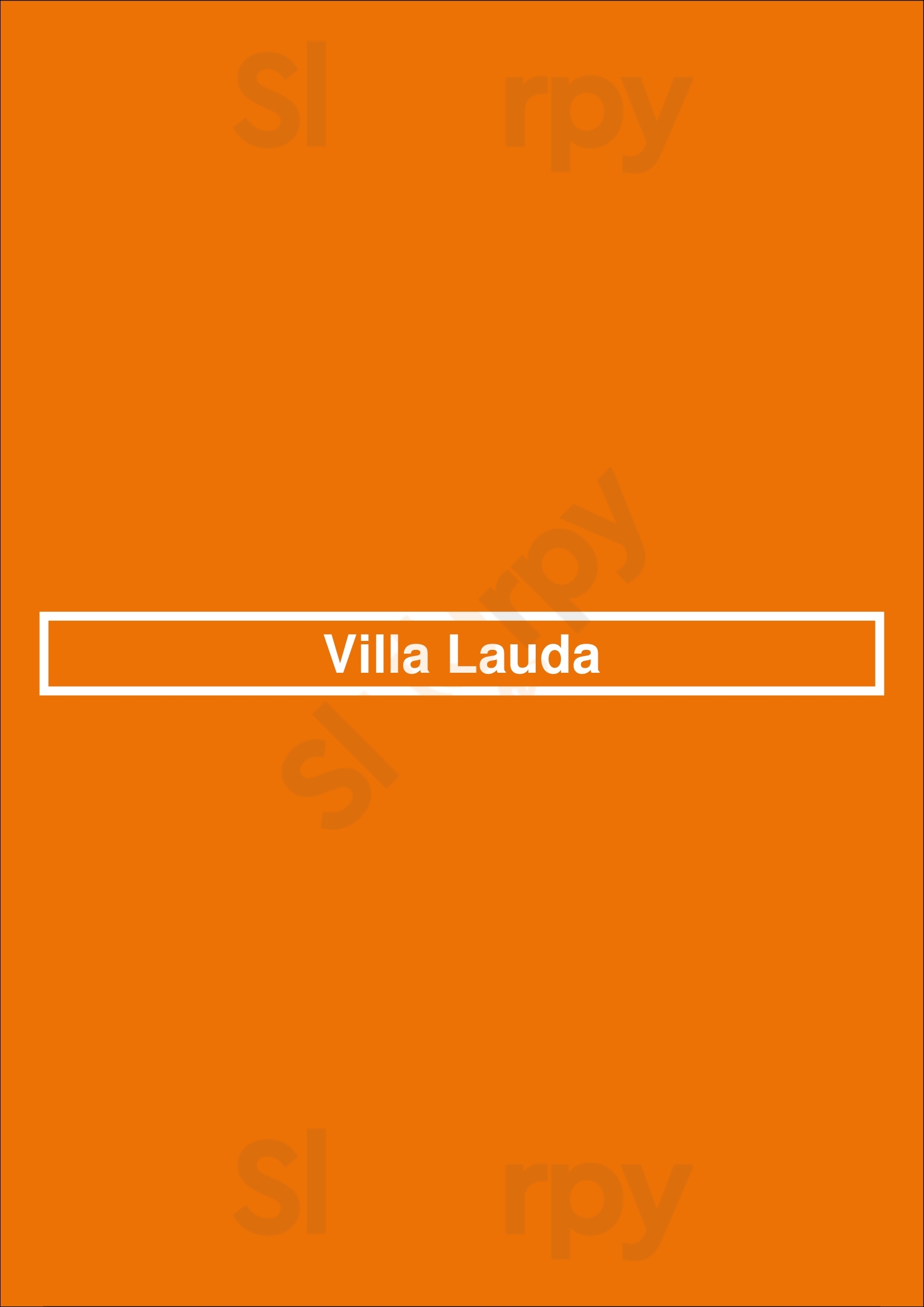 Villa Lauda Frankfurt am Main Menu - 1