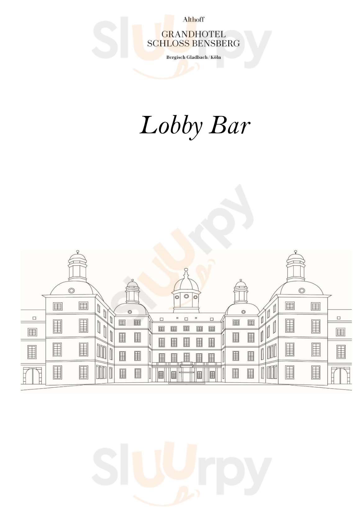 Lobbybar Schloss Bensberg Bergisch Gladbach Menu - 1