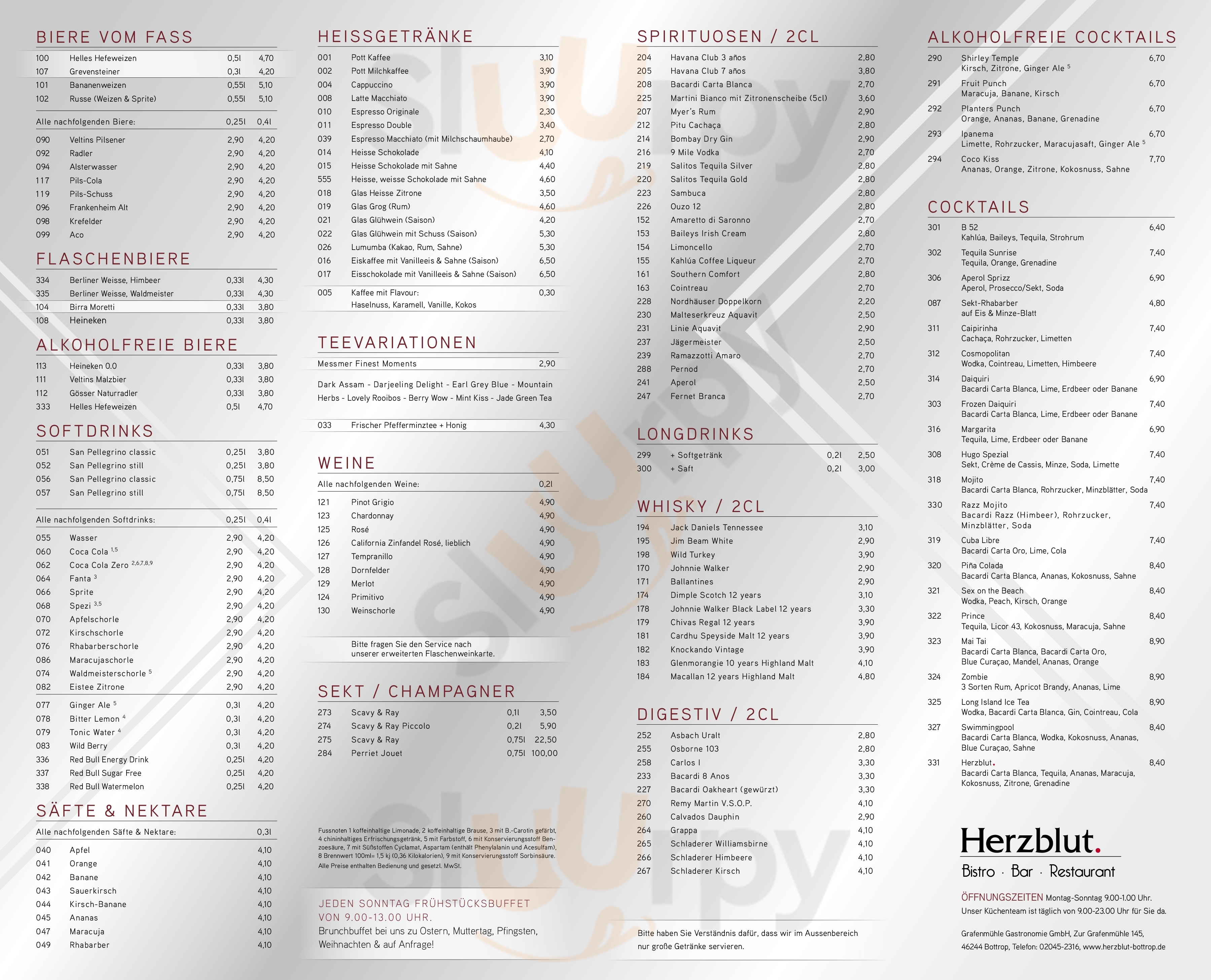 Herzblut Bottrop Bottrop Menu - 1