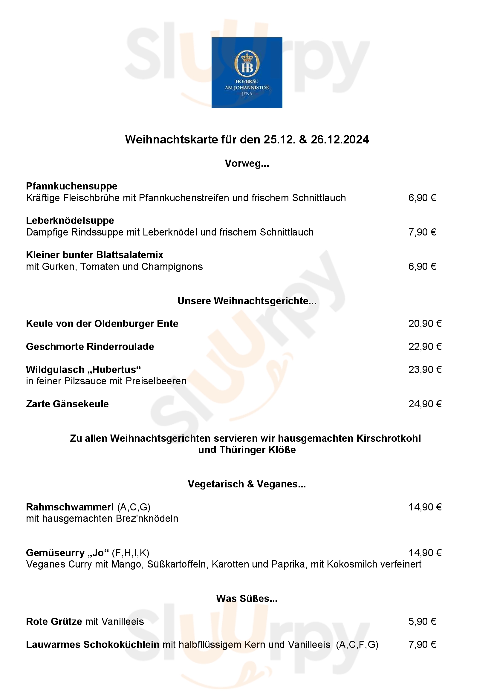 Steakhouse Am Johannistor Jena Menu - 1