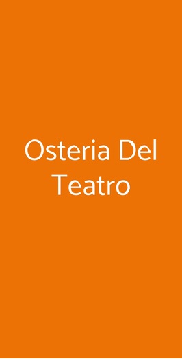 Osteria Del Teatro, Cortona