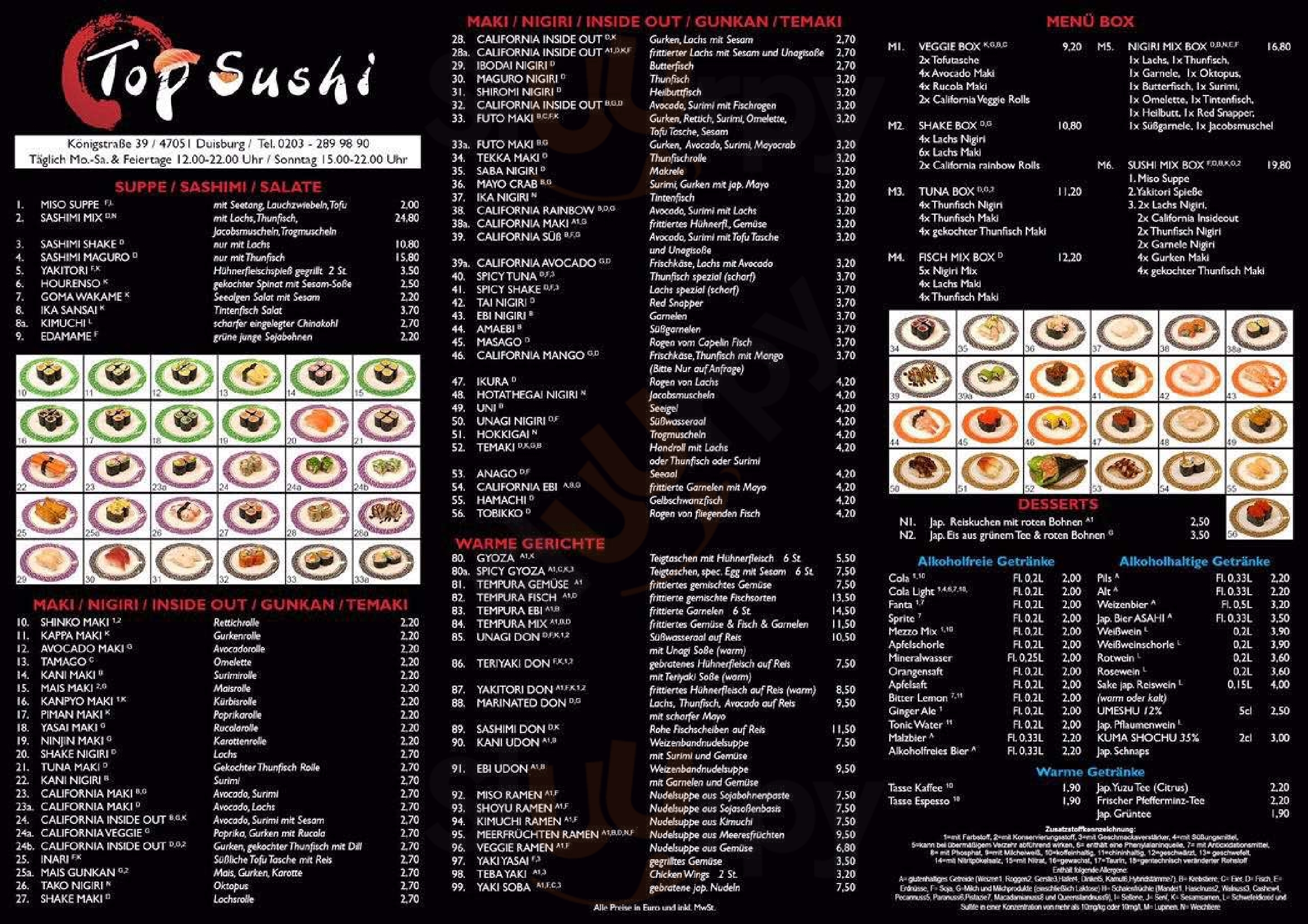 Top Sushi Duisburg Menu - 1