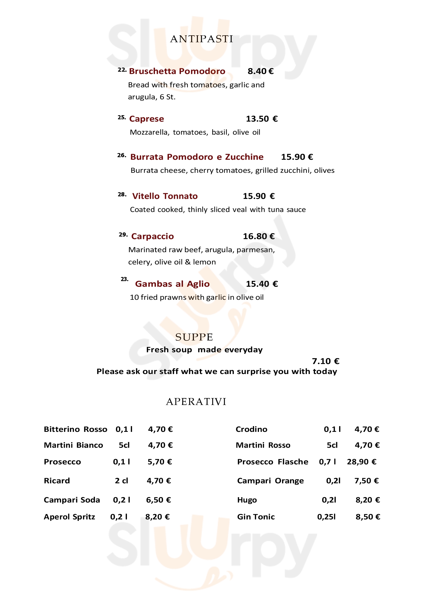 Ristorante Fornelli Due Trier Menu - 1