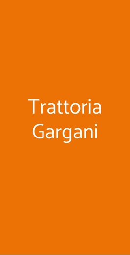 Trattoria Garga, Firenze